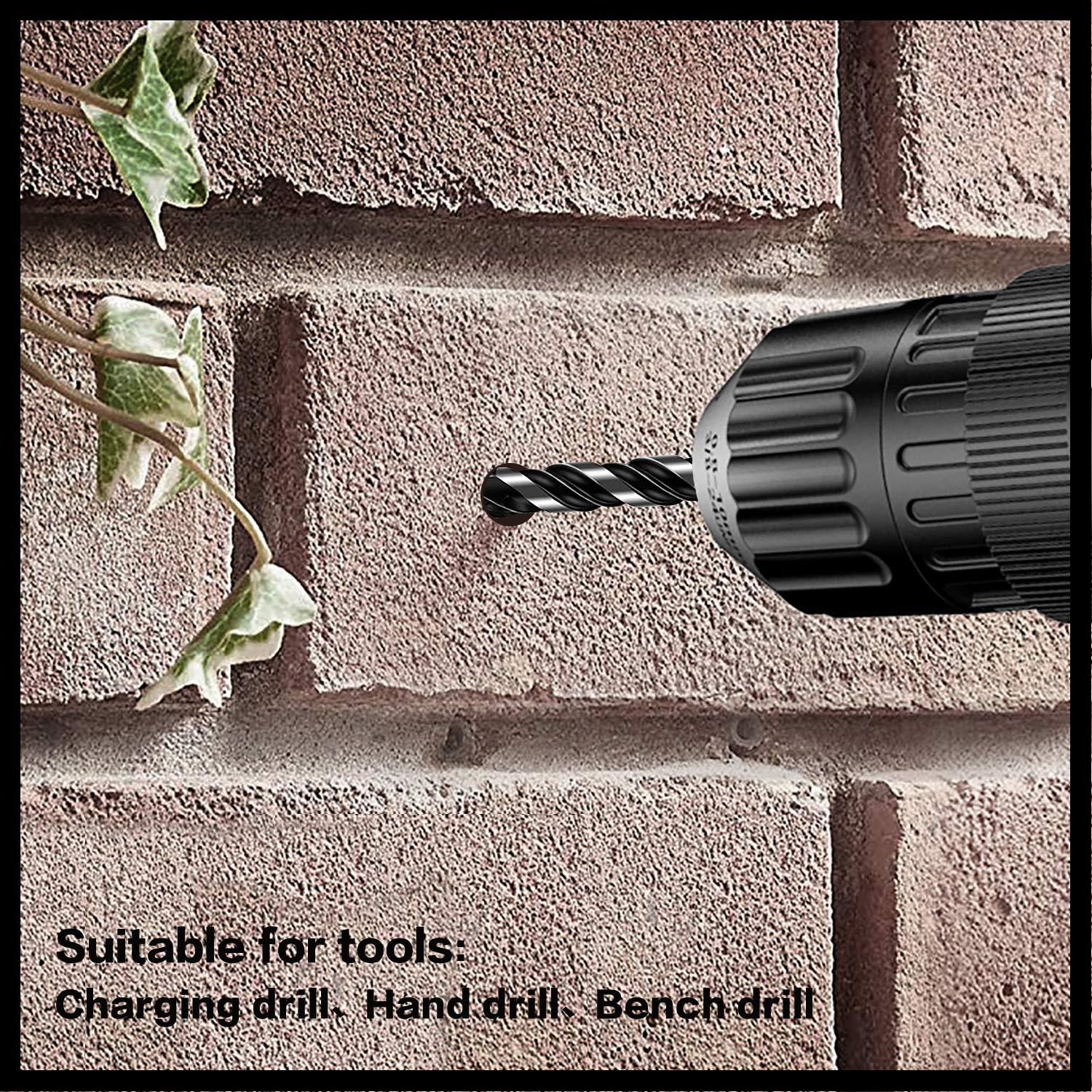 Juego de Brocas de Mampostería 10 Piezas DKIBBITH 3.2 a 12.7 mm