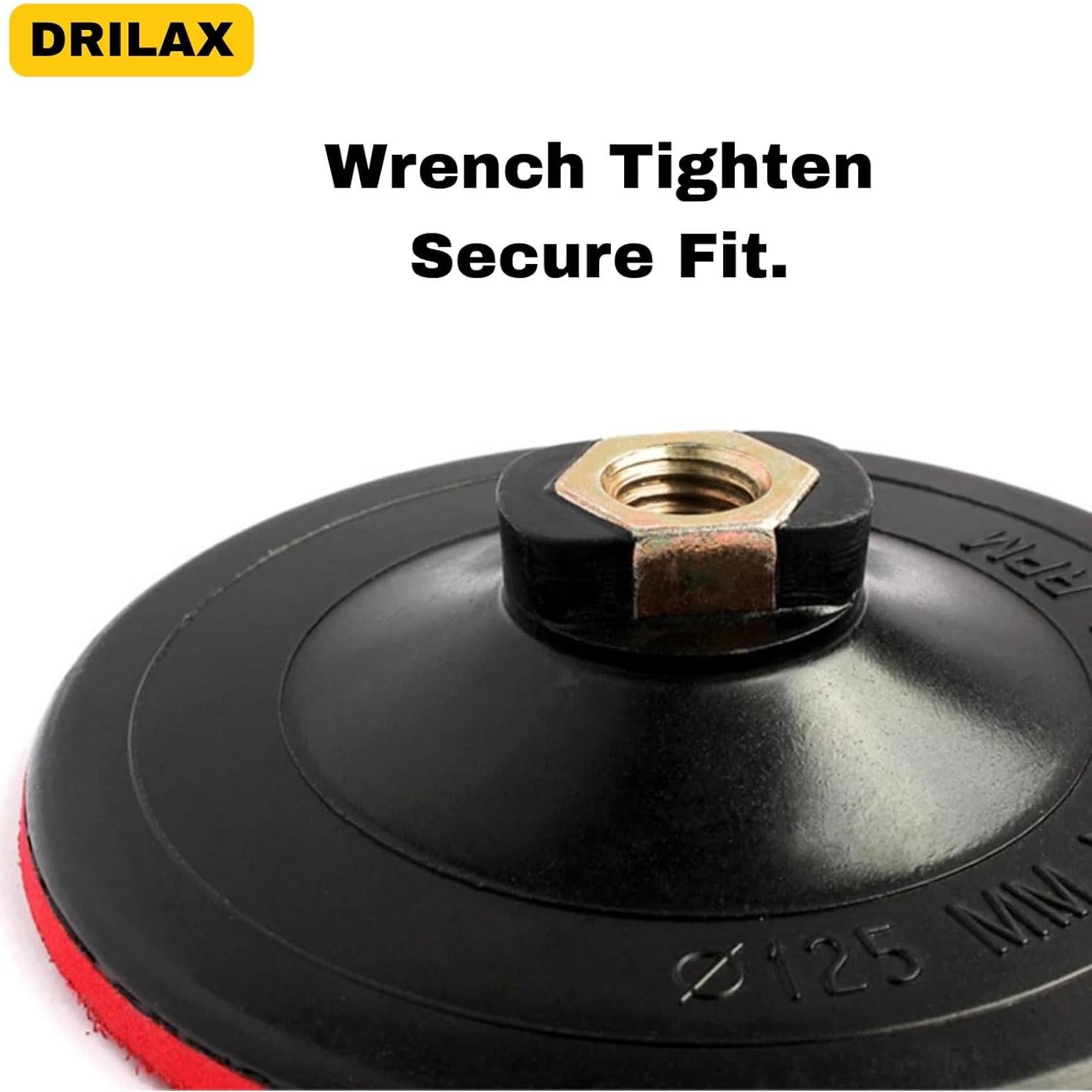 Almohadilla de Respaldo Drilax 5 Pulgadas con Gancho y Bucle