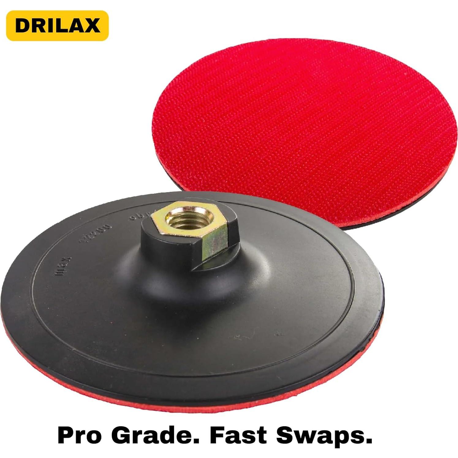 Almohadilla de Respaldo Drilax 5 Pulgadas con Gancho y Bucle