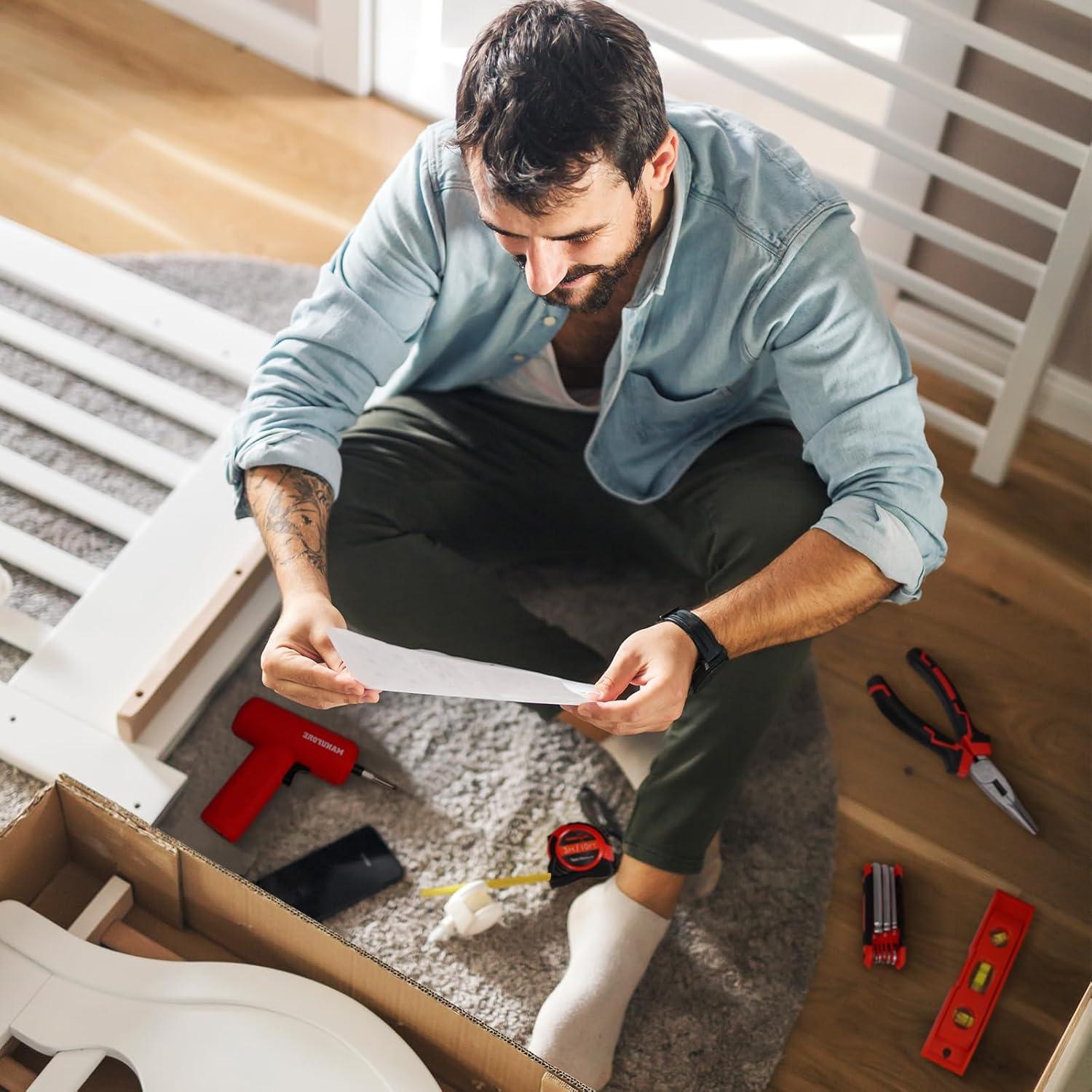 Juego de destornilladores eléctricos MANUFORE 55 piezas 3.7V