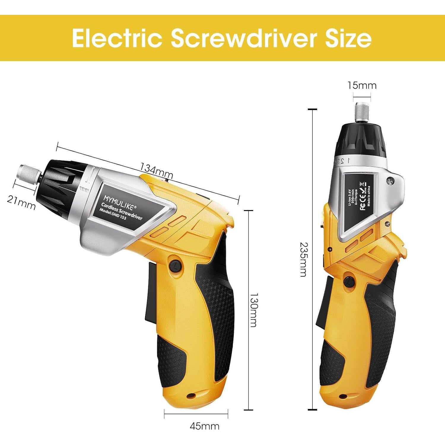 Destornillador eléctrico inalámbrico MYMULIKE 3.6V 49 accesorios