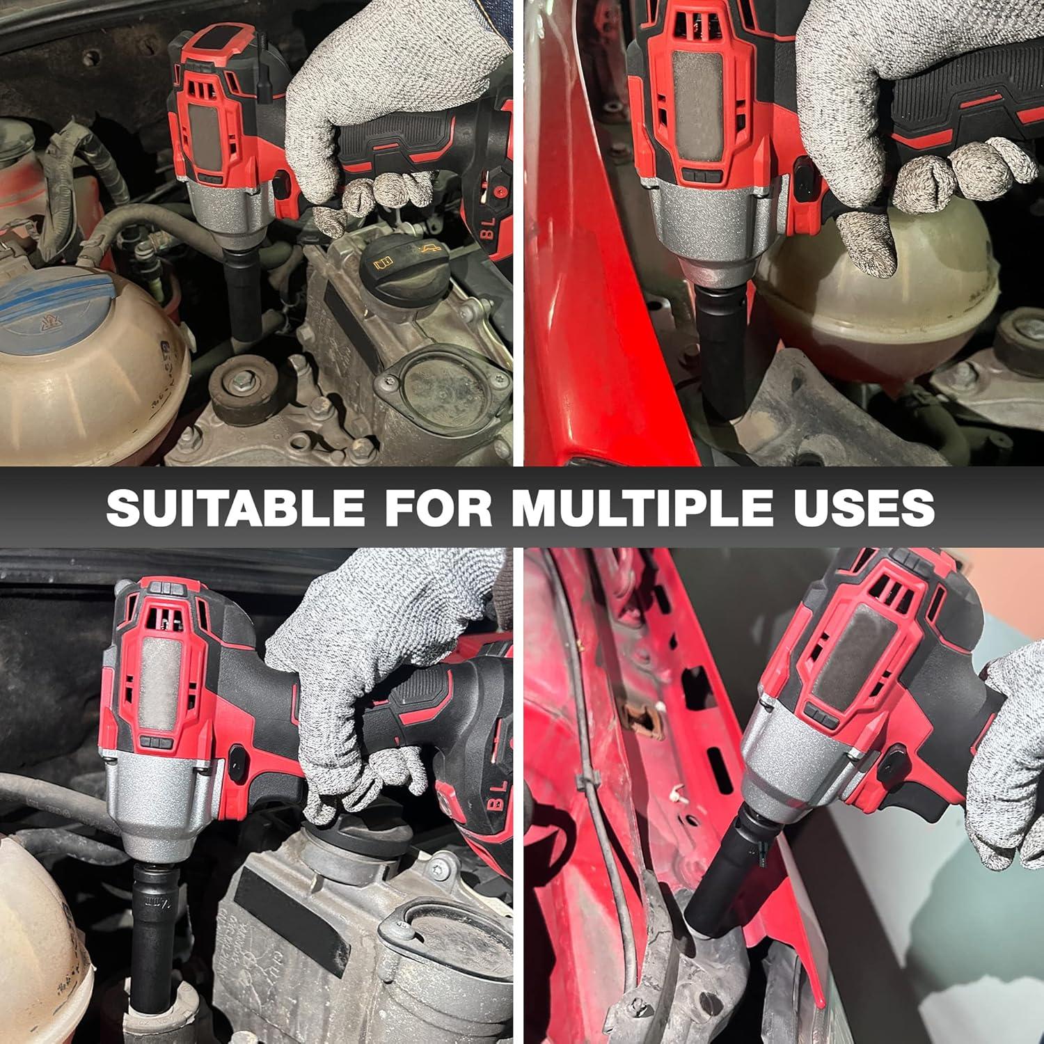 Juego de Enchufes de Impacto 33pcs EACELIY 1/2" (8-22mm) Acero Cr-V