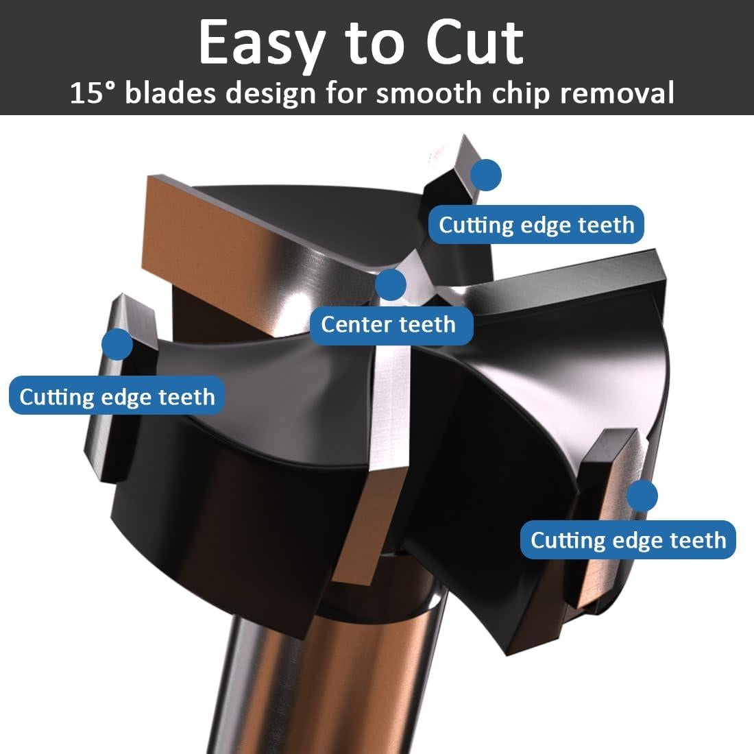 Broca Forstner BeQell 38mm Carburo para Madera Dura