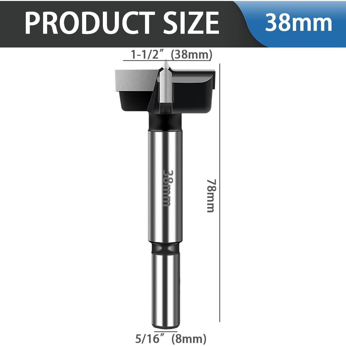 Broca Forstner BeQell 38mm Carburo para Madera Dura