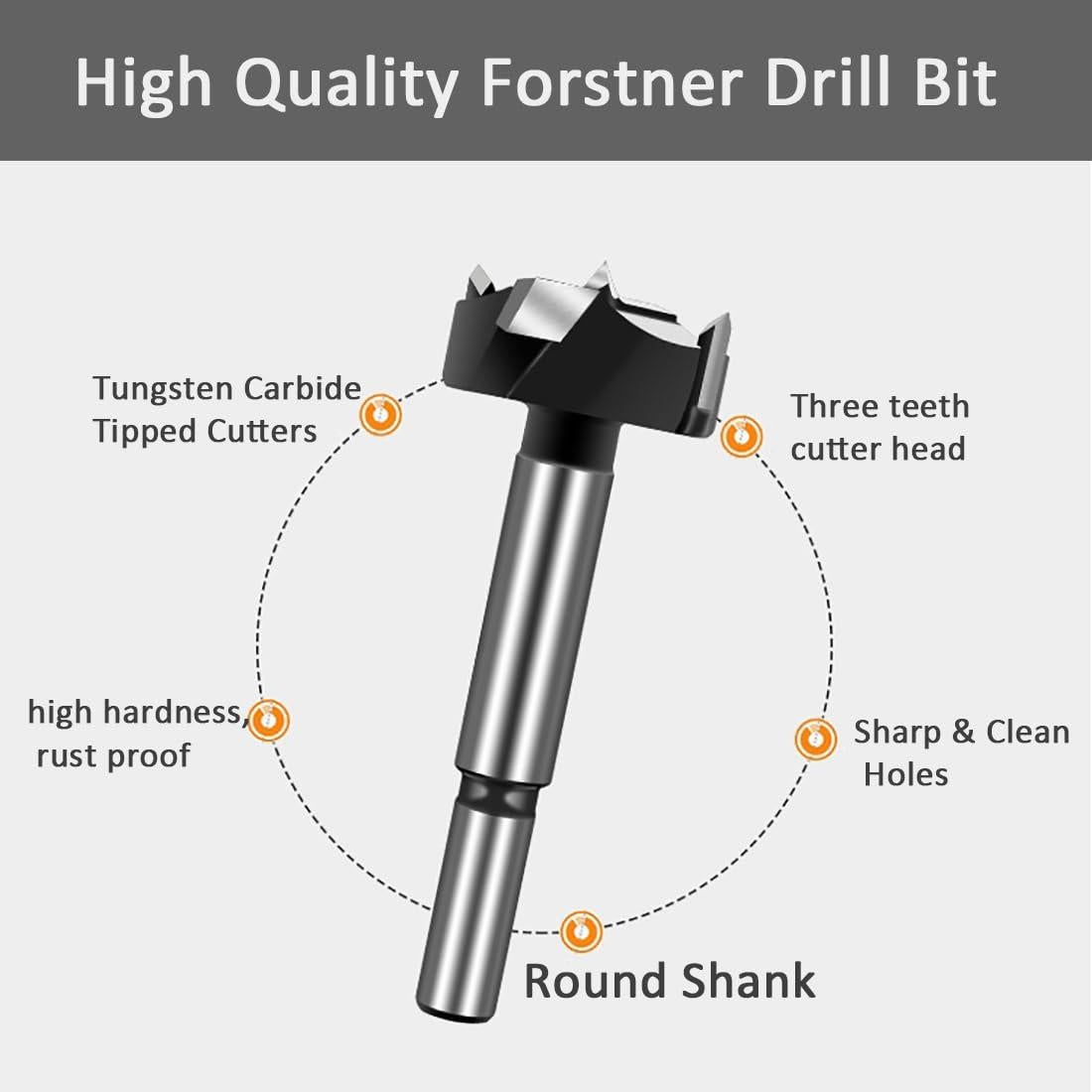 Broca Forstner BeQell 38mm Carburo para Madera Dura