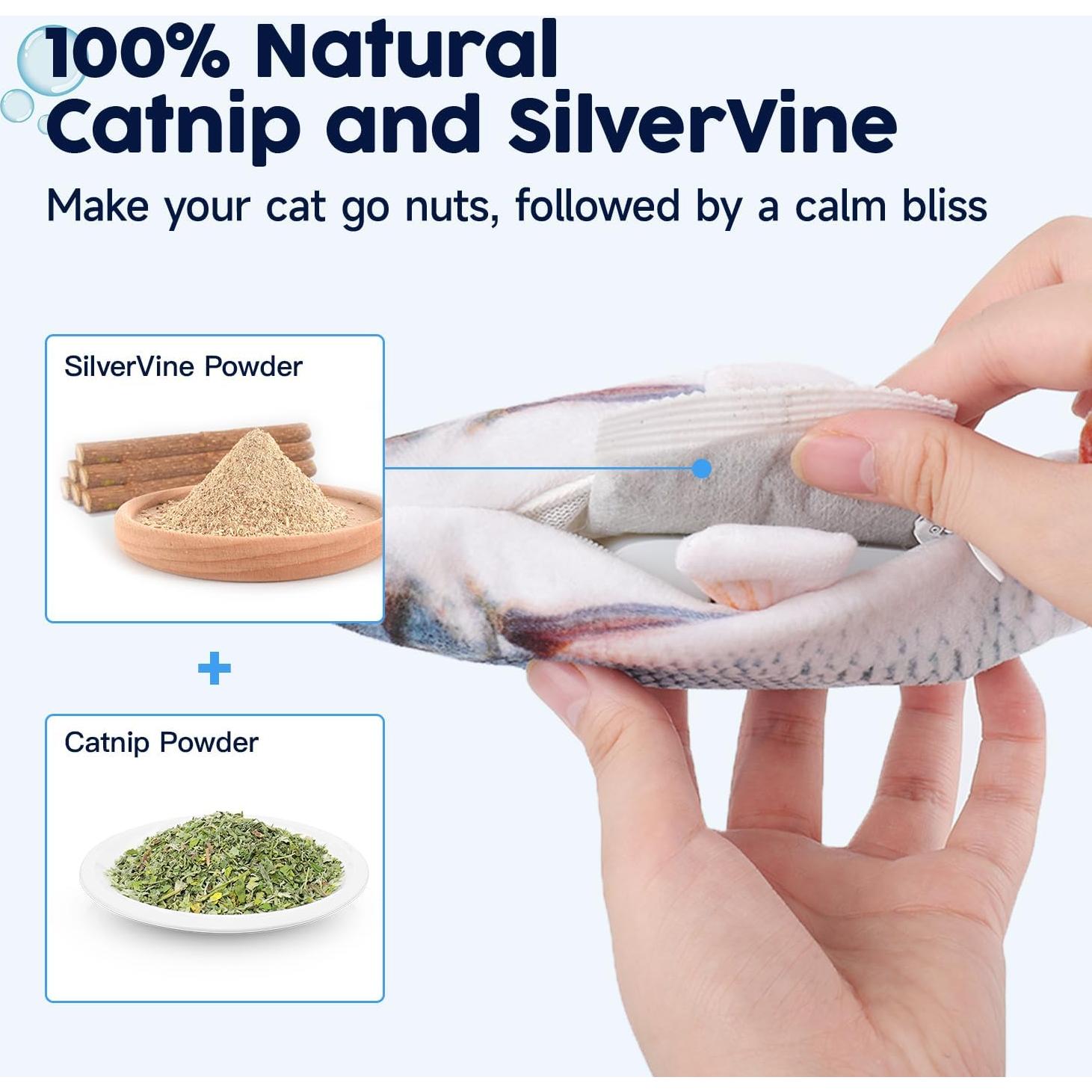 Juguete Interactivo para Gatos Potaroma Pez Flop 26,67 cm