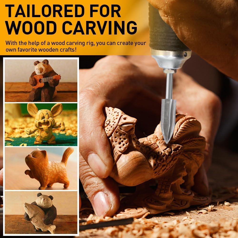 Juego de Brocas para Tallado en Madera FOTYBEI 5 Piezas 3mm