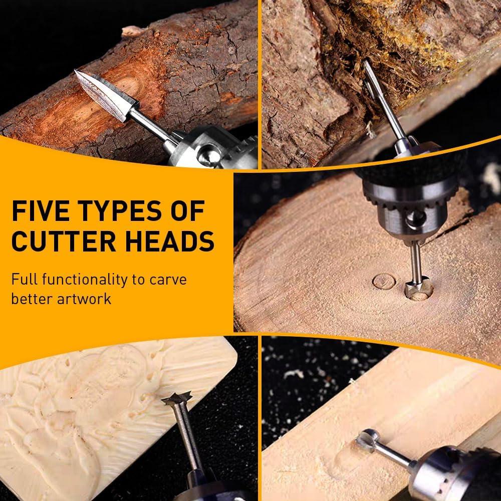 Juego de Brocas para Tallado en Madera FOTYBEI 5 Piezas 3mm