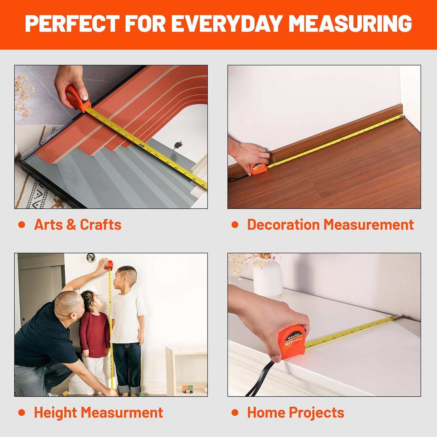 Cinta Métrica ValueMax 5m 3 Pack con Fracciones 1/8