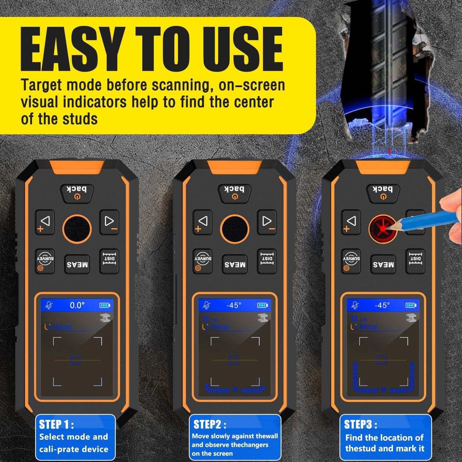 Escáner de Pared NOYAFA NF-518S 3 en 1 Medidor Laser 60m