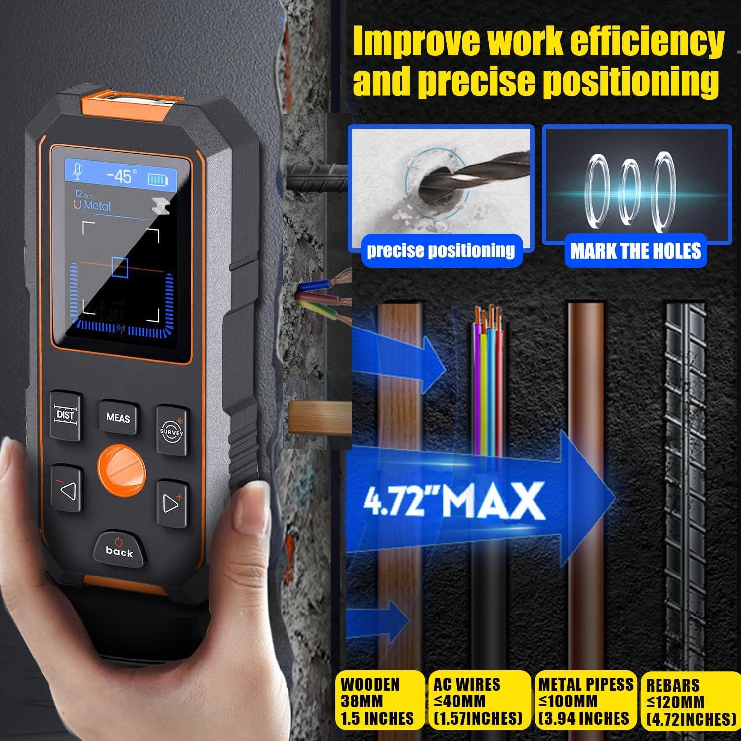 Escáner de Pared NOYAFA NF-518S 3 en 1 Medidor Laser 60m