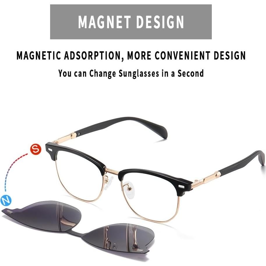 Gafas de Luz Azul y Sol Polarizadas ZAMGIC 2 en 1 Unisex