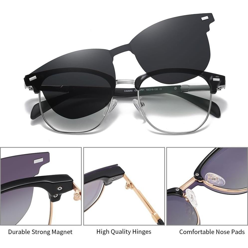 Gafas de Luz Azul y Sol Polarizadas ZAMGIC 2 en 1 Unisex