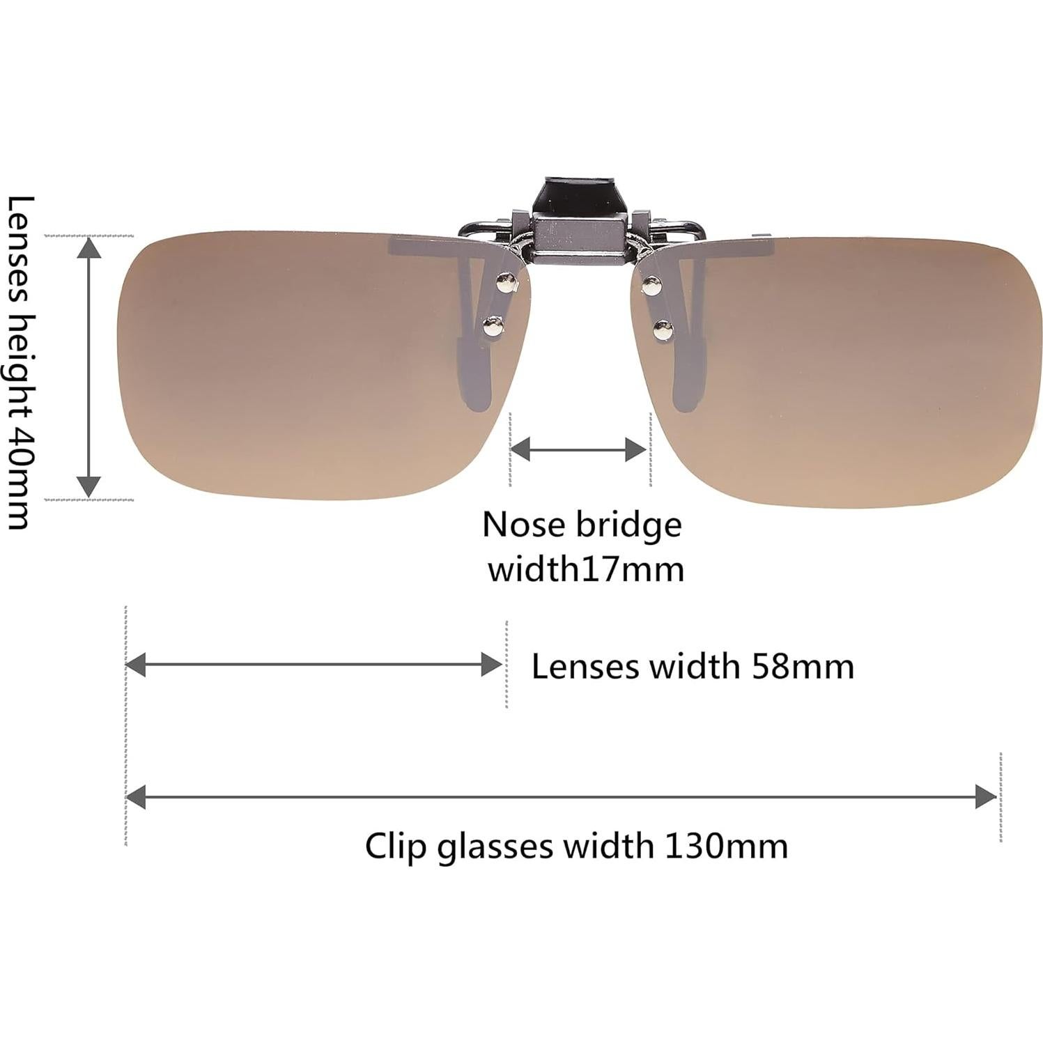 Gafas de Sol Clip On Polarizadas POLARS DESIGN Marrón y Amarillo