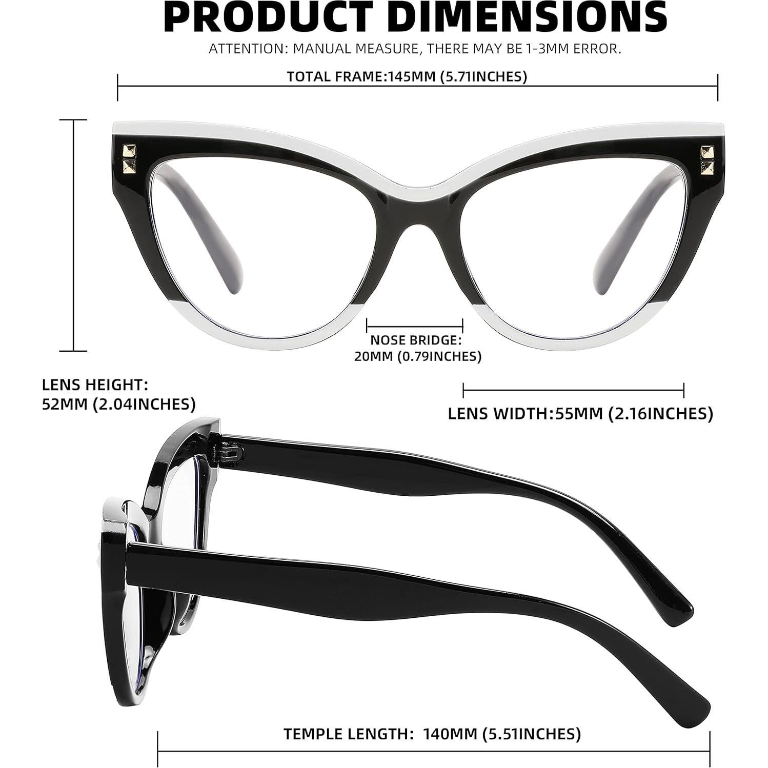 Gafas de Lectura FEISEDY Ojo de Gato Vintage Anti Luz Azul 1.5x