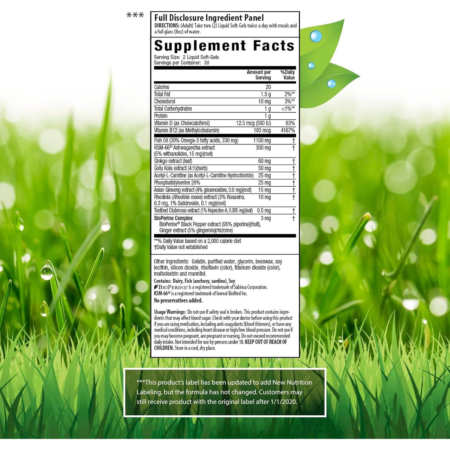 Suplemento Irwin Naturals Claridad Mental 60 Gelatinas 285g