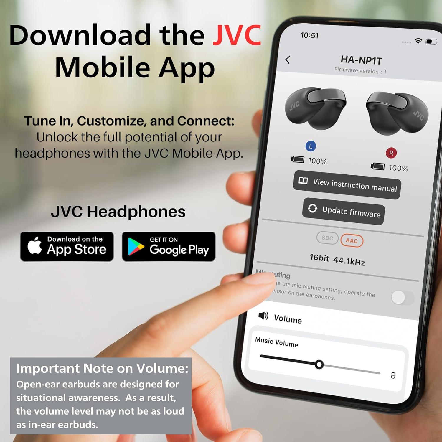 Auriculares Inalámbricos JVC Nearphones - Oído Abierto - 24H