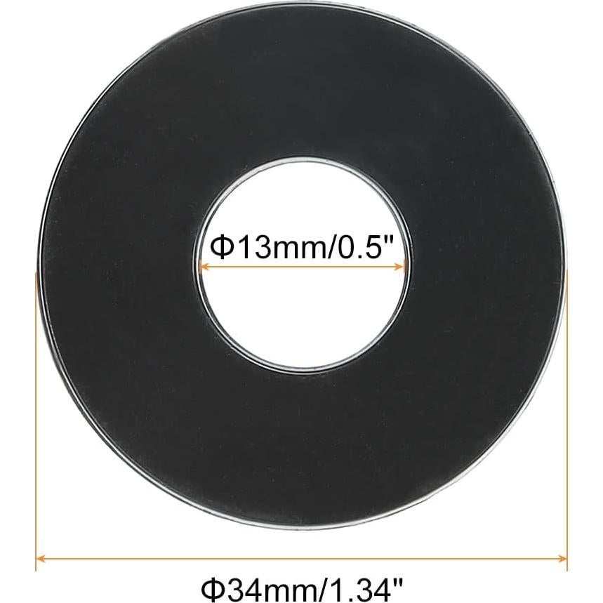 Placa de Arandela de Interruptor Guitarra Eléctrica MECCANIXITY 34mm Negro 2pcs