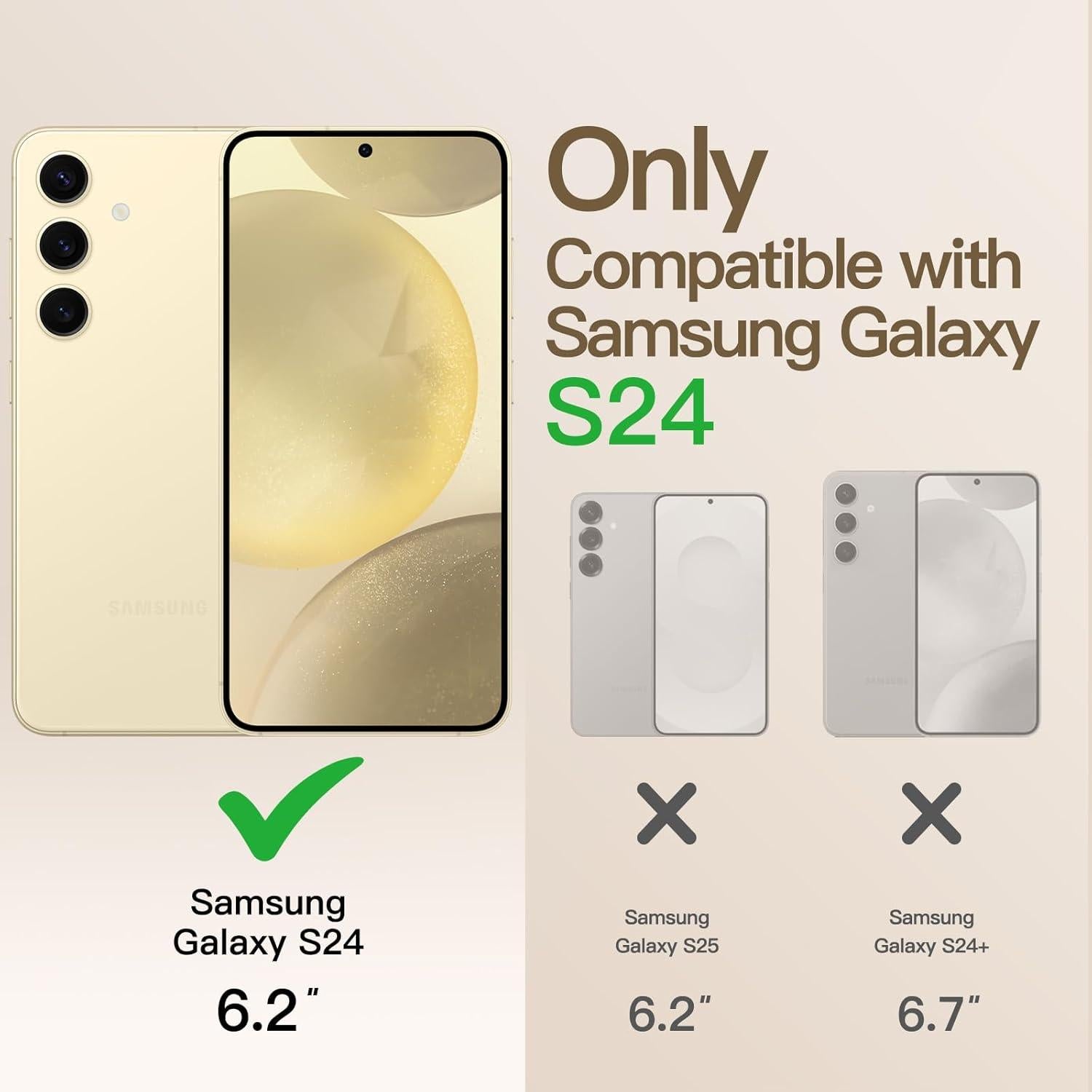 Funda Transparente TPU JETech para Samsung Galaxy S24 6.2" Amarillo