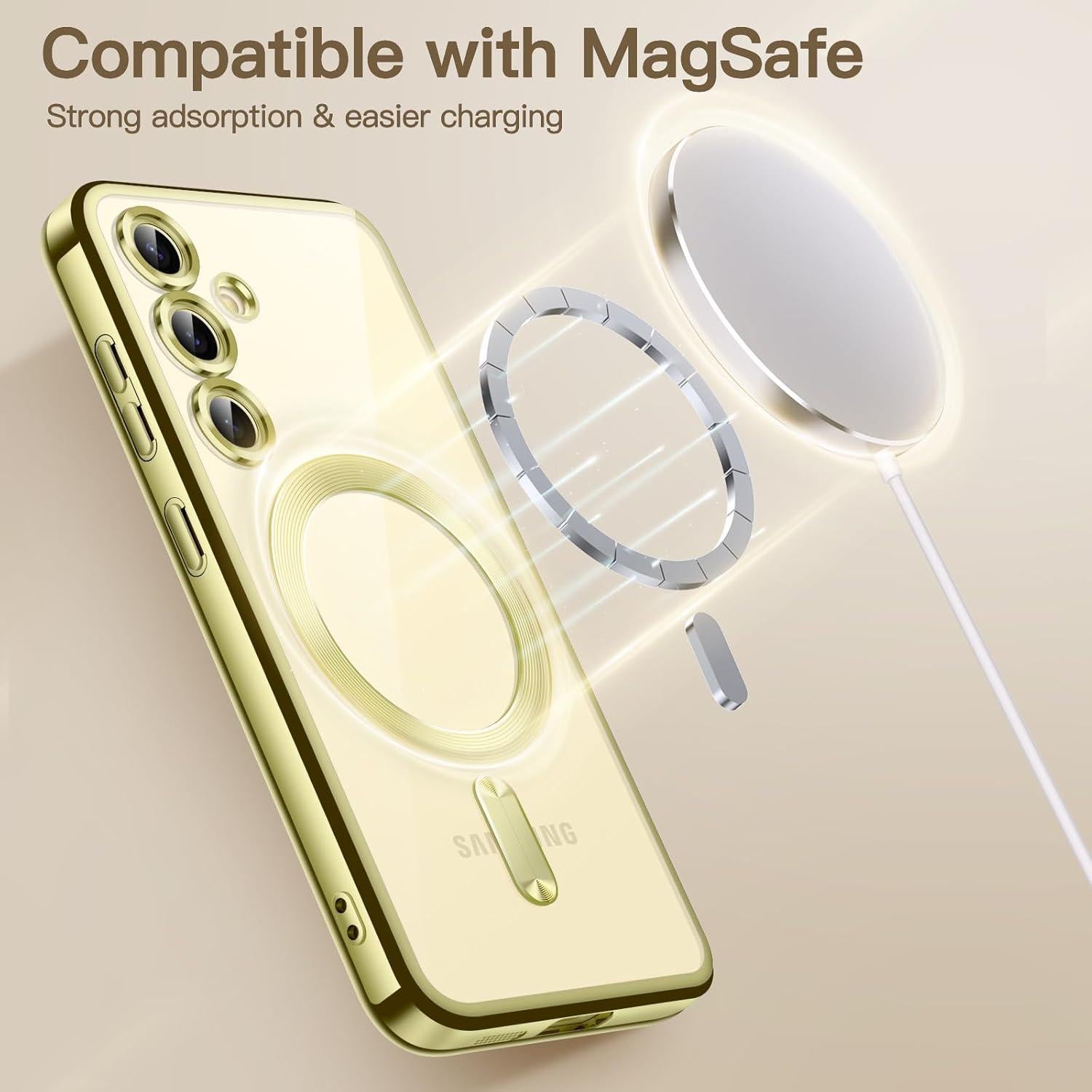 Funda Transparente TPU JETech para Samsung Galaxy S24 6.2" Amarillo