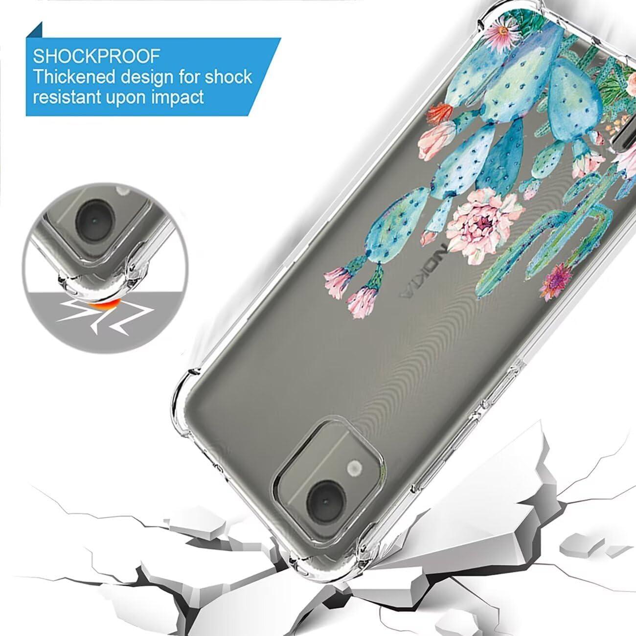 Funda protectora TPU para Nokia C110 - Diseño Floral Cactus