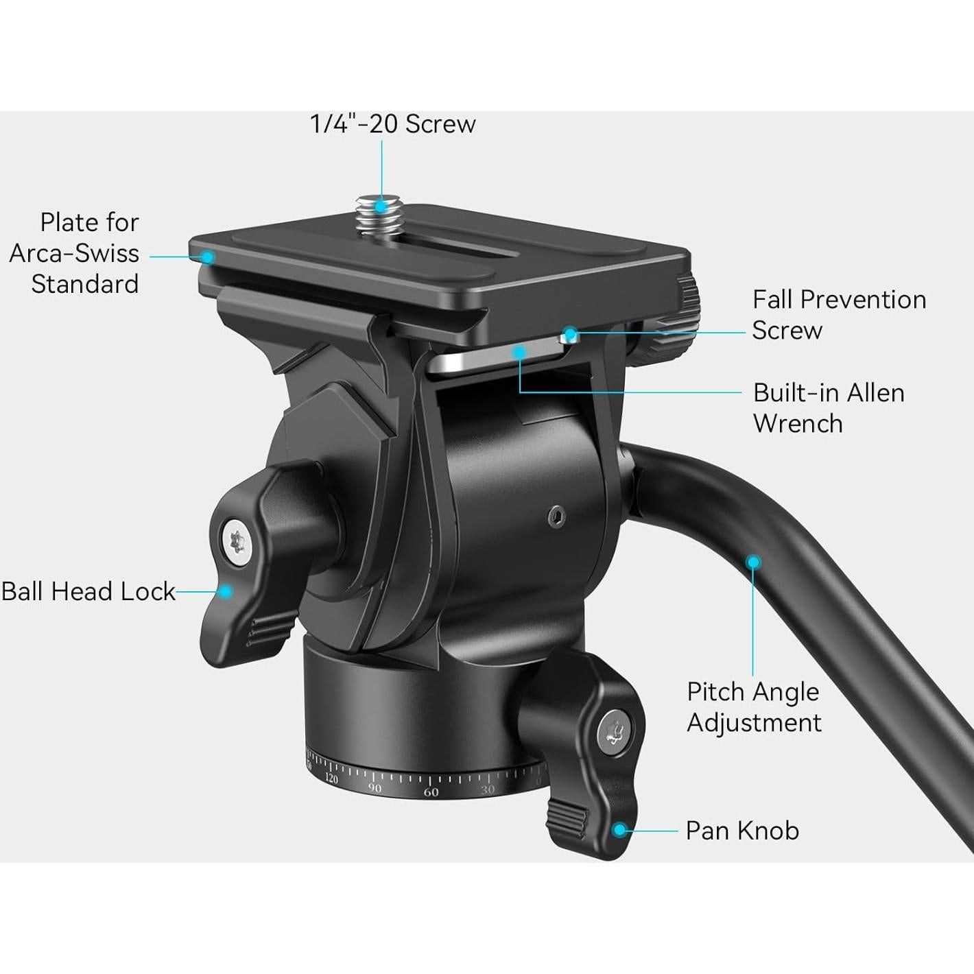 Cabezal de Fluido SmallRig 3259B para Trípode y DSLR