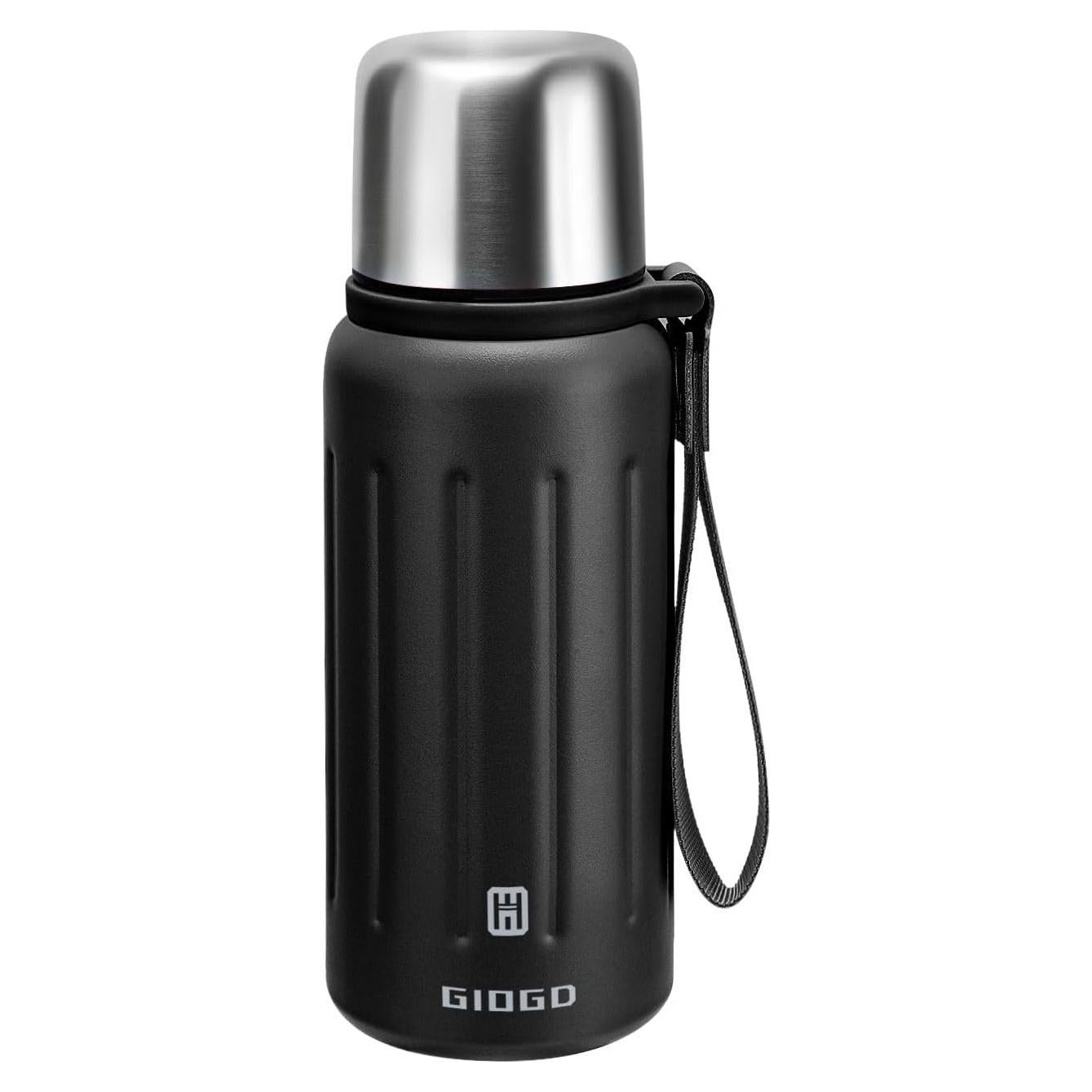 Botella Térmica de Acero Inoxidable GIOGD 600ml Negra