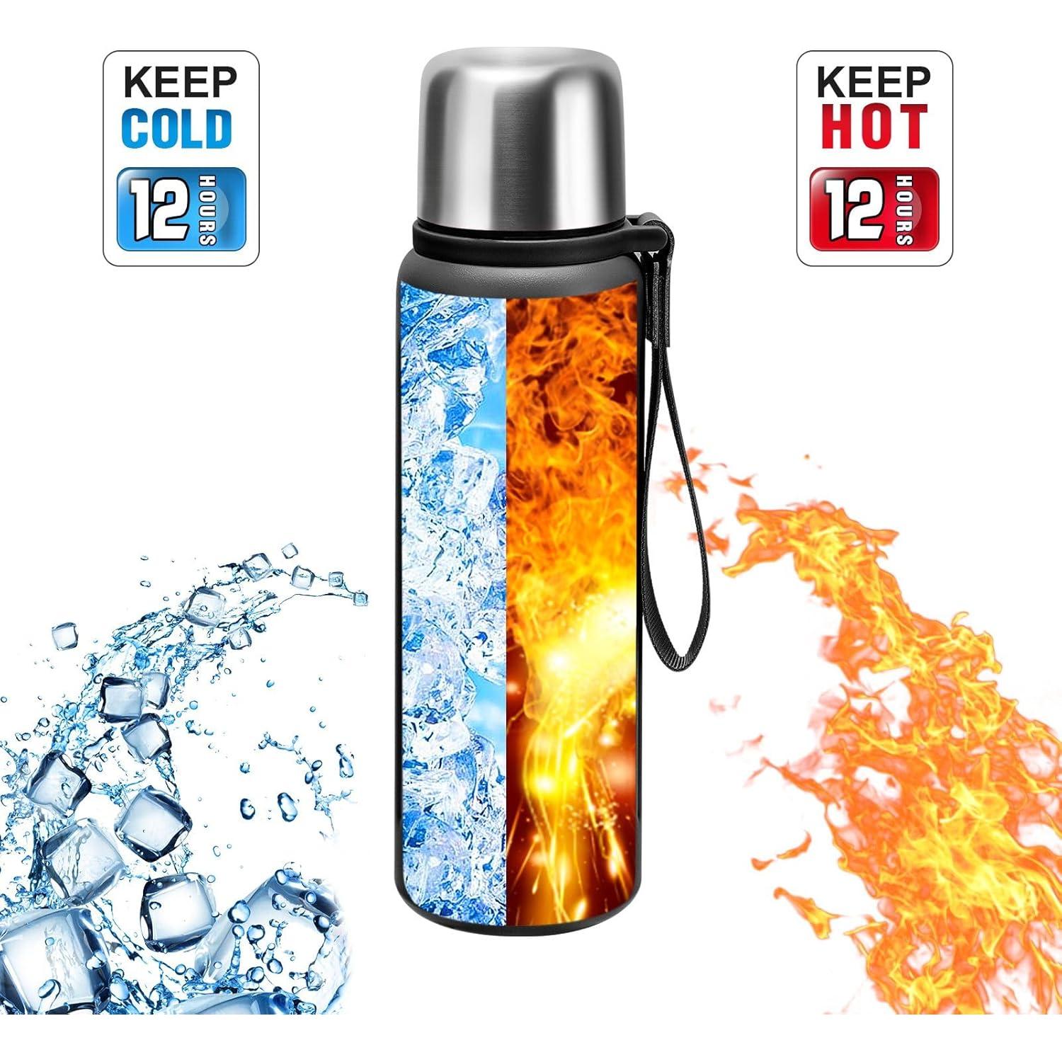 Botella Térmica de Acero Inoxidable GIOGD 600ml Negra