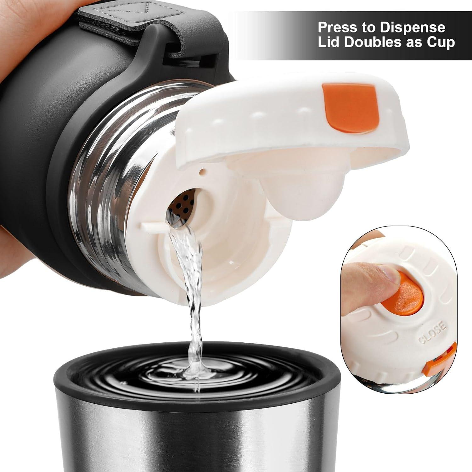 Botella Térmica de Acero Inoxidable GIOGD 600ml Negra