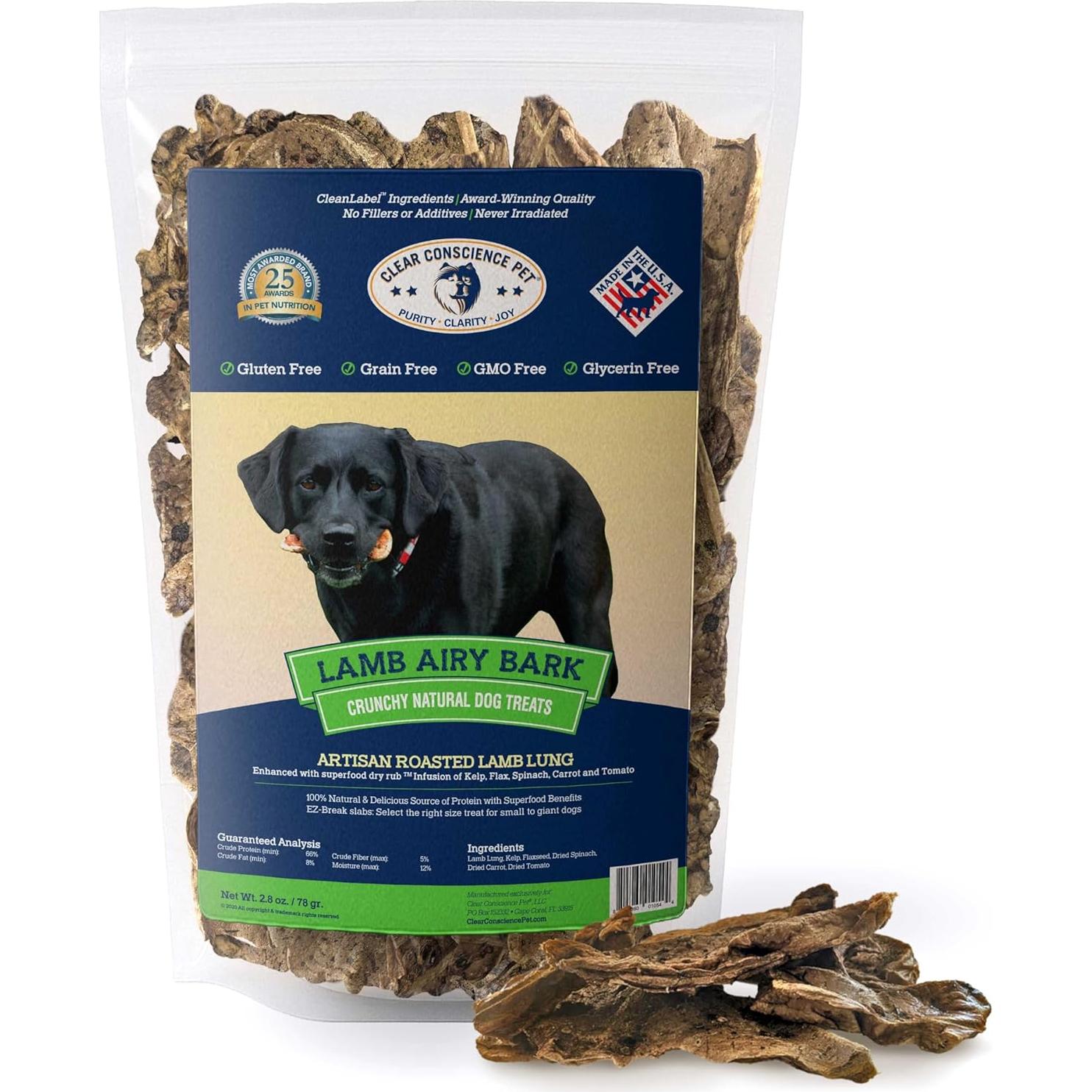 Treats de Pulmón de Cordero Clear Conscience 79.4g - Keto y Natural