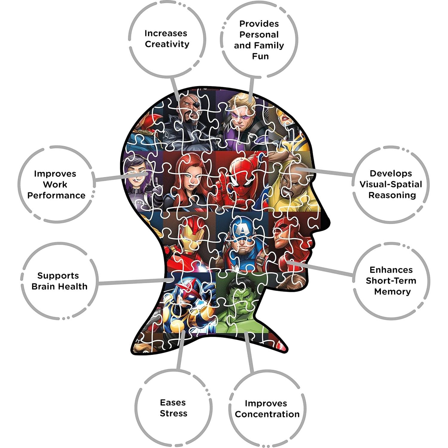 Rompecabezas 1000 Piezas Marvel Superhéroes Aquarius 50.8x71.1cm