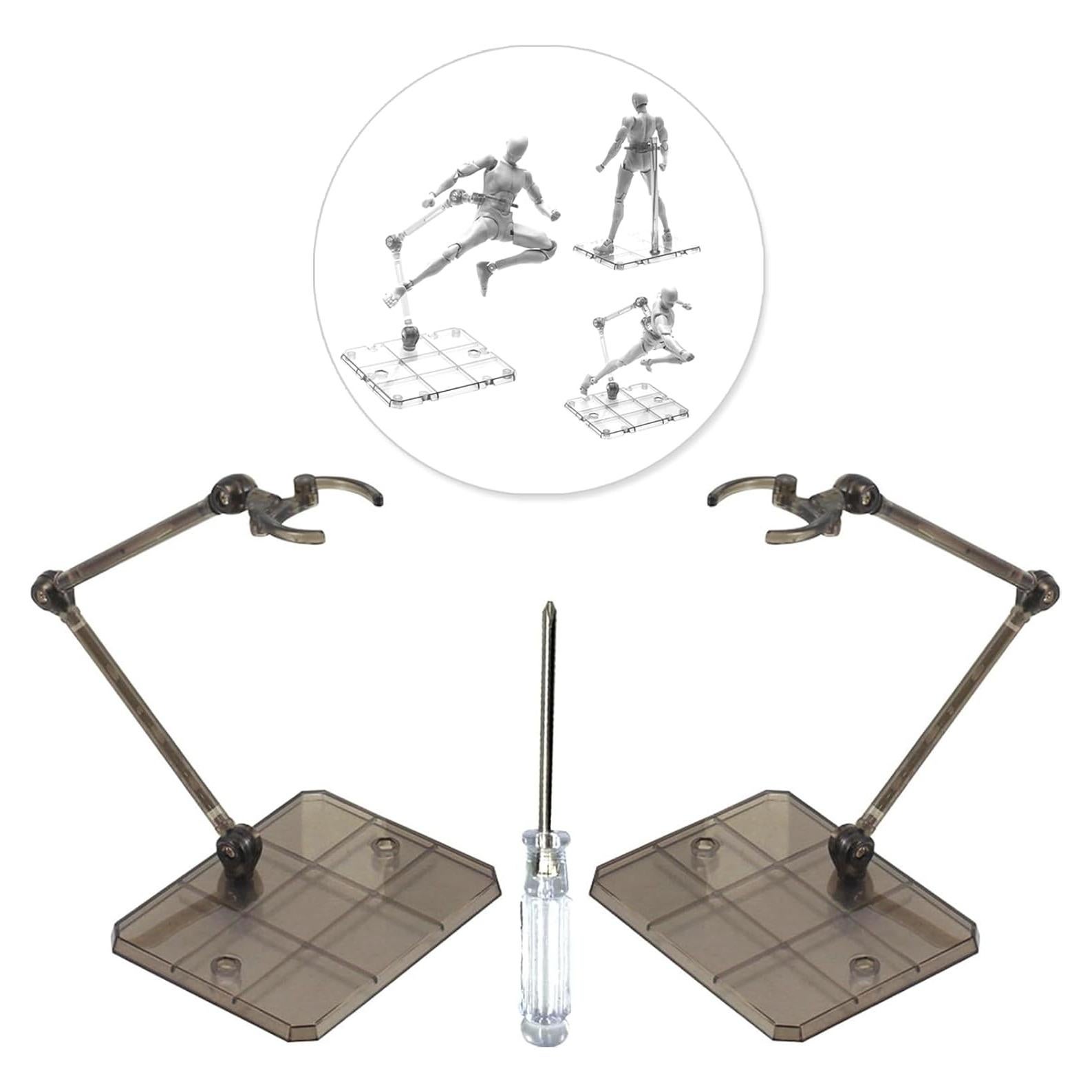 Soporte para Figuras de Acción XISTEST 2PCS Transparente Negro