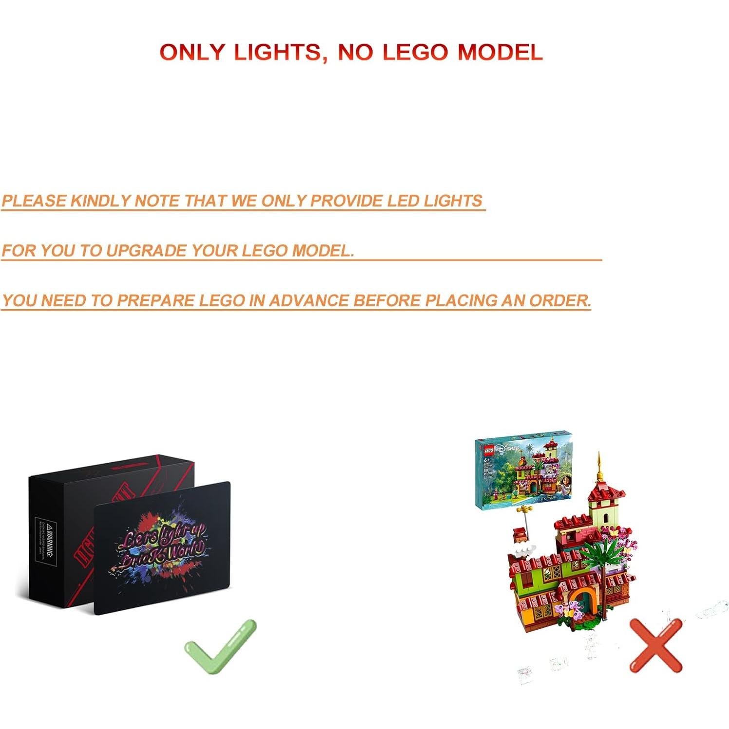 Kit de Luz LED BrickBling para Casa Madrigal LEGO 43202