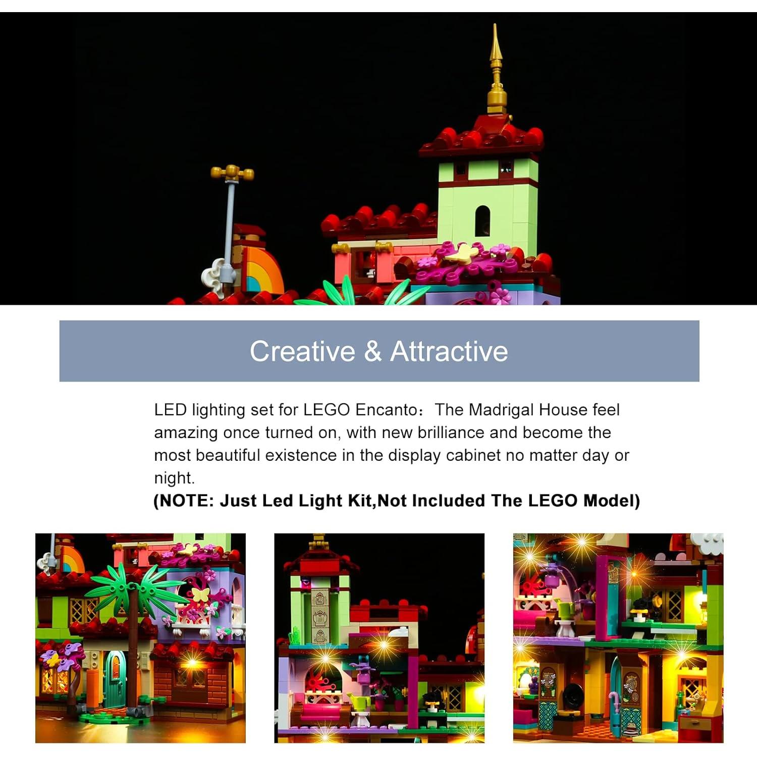 Kit de Luz LED BrickBling para Casa Madrigal LEGO 43202