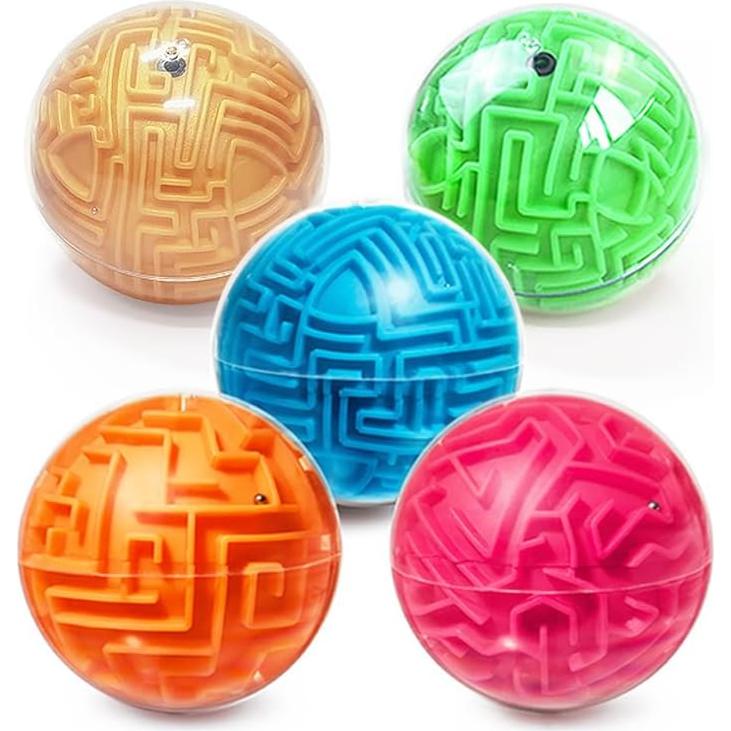 Puzzle de Bola de Laberinto 3D ALaLatois Azul 10 cm Juguete Educativo
