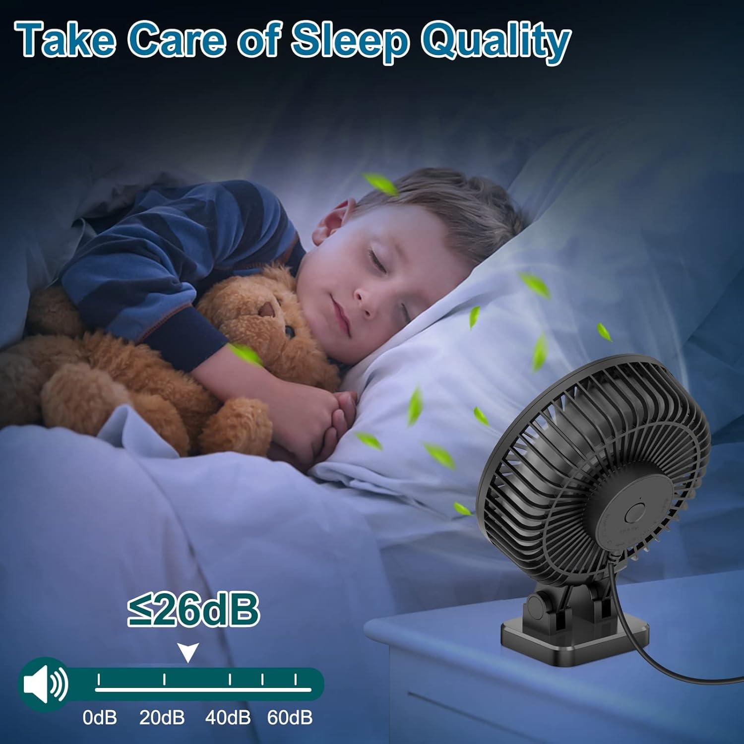 Ventilador de Escritorio JZCreater Mini USB 3 Velocidades Silencioso