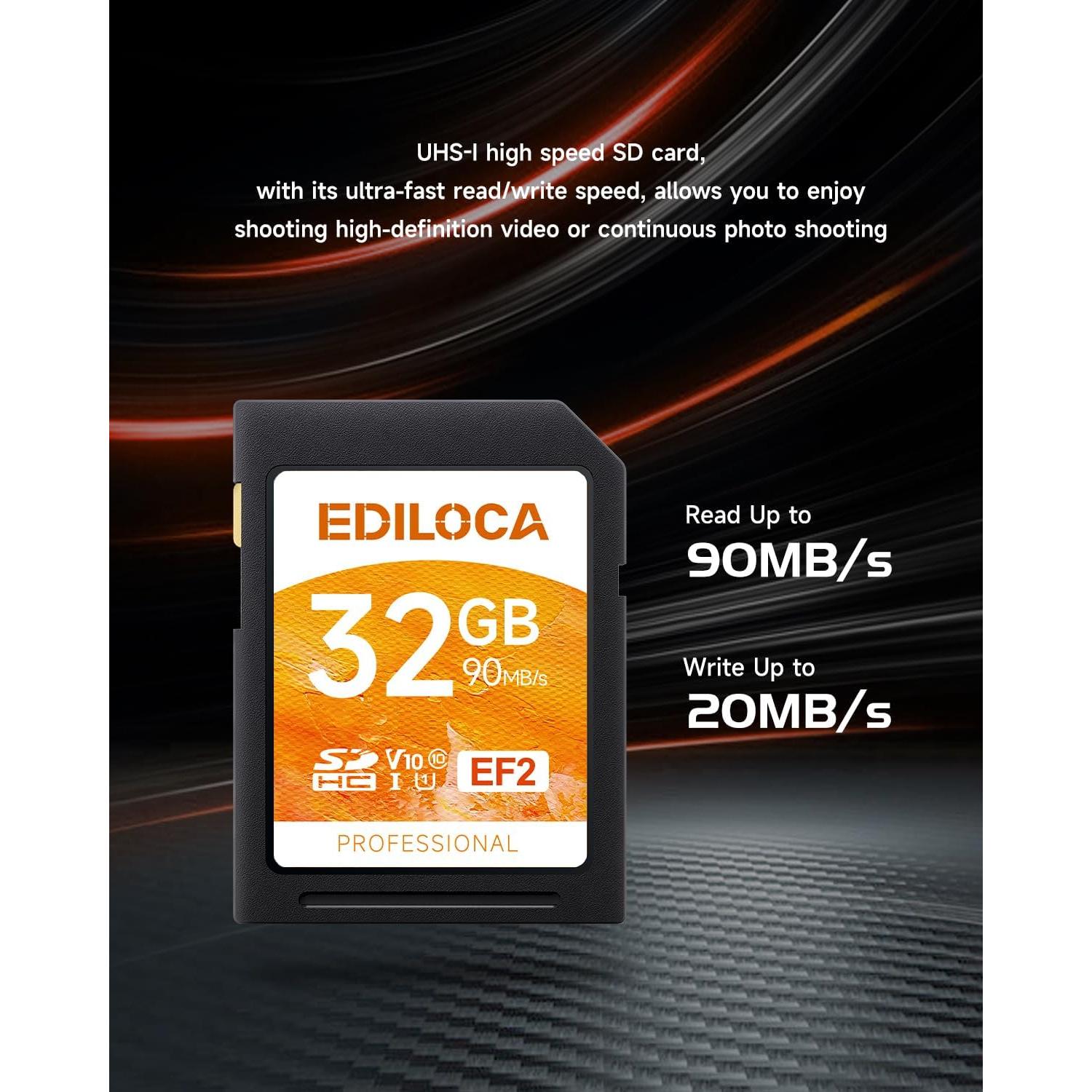 Tarjeta SD UHS-I 32GB PHISON EF2 Velocidad 100MB/s