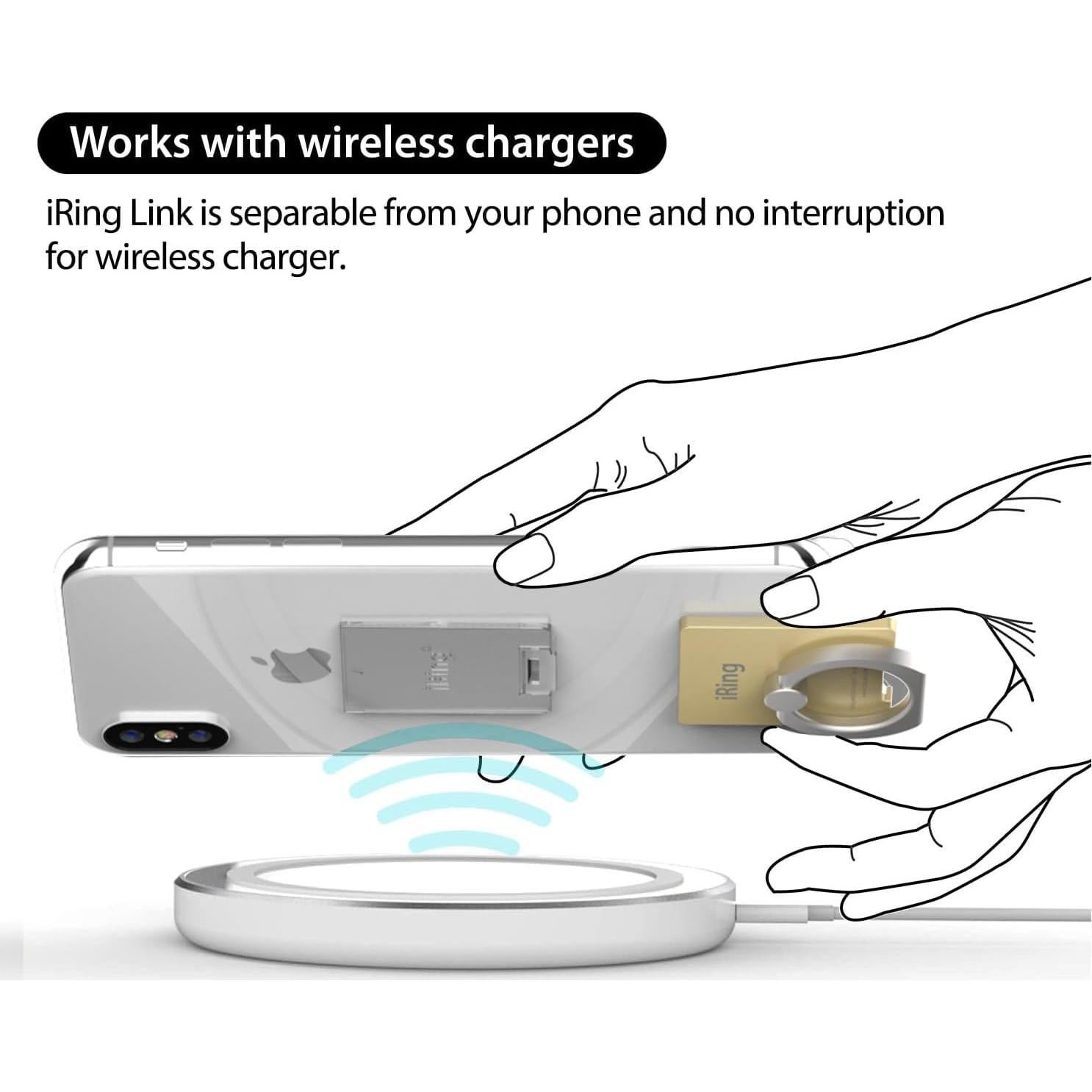 Soporte para Teléfono AAUXX iRing Dorado - Carga Inalámbrica