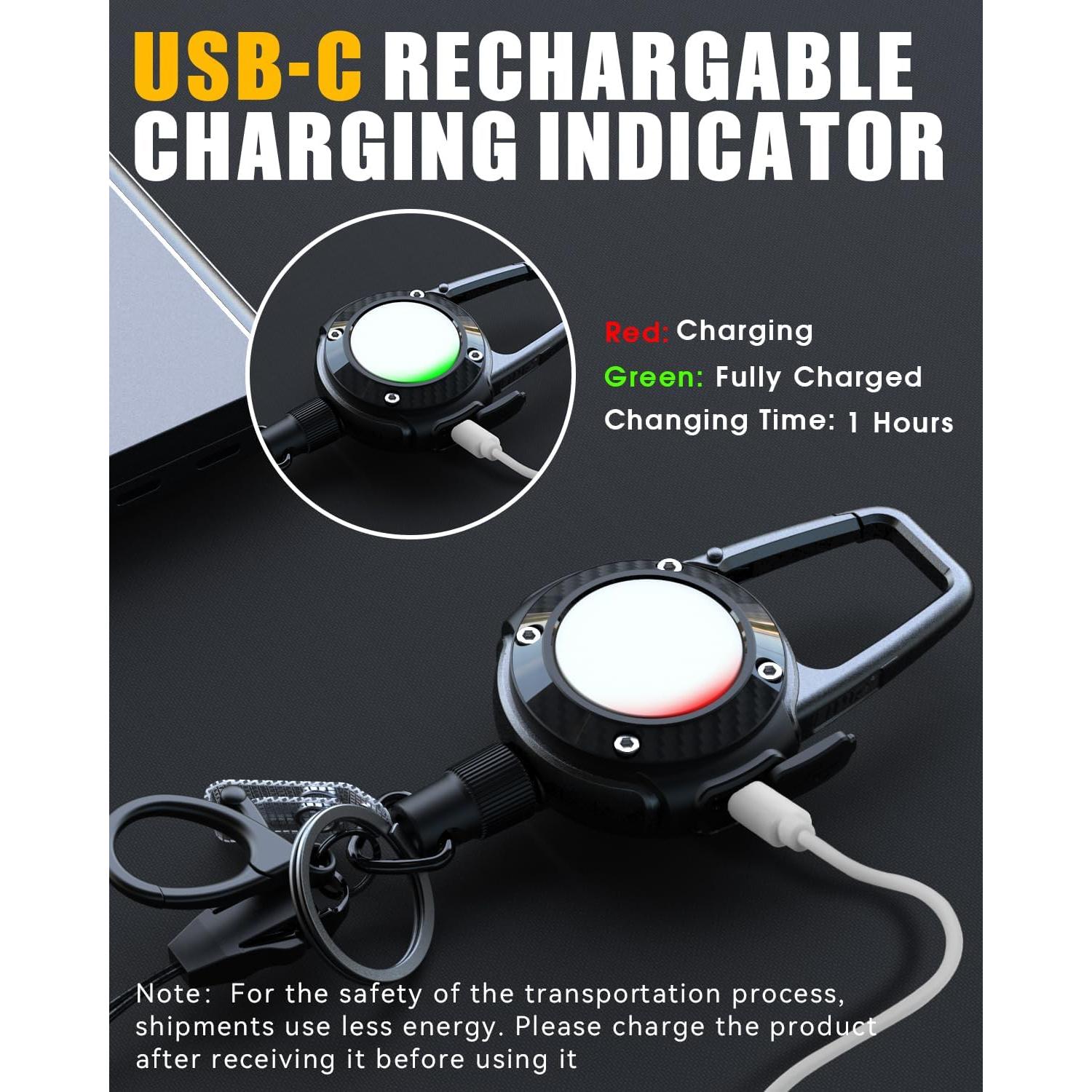 Linterna de Llavero Magnética LIUGX LED 250 Lúmenes Recargable