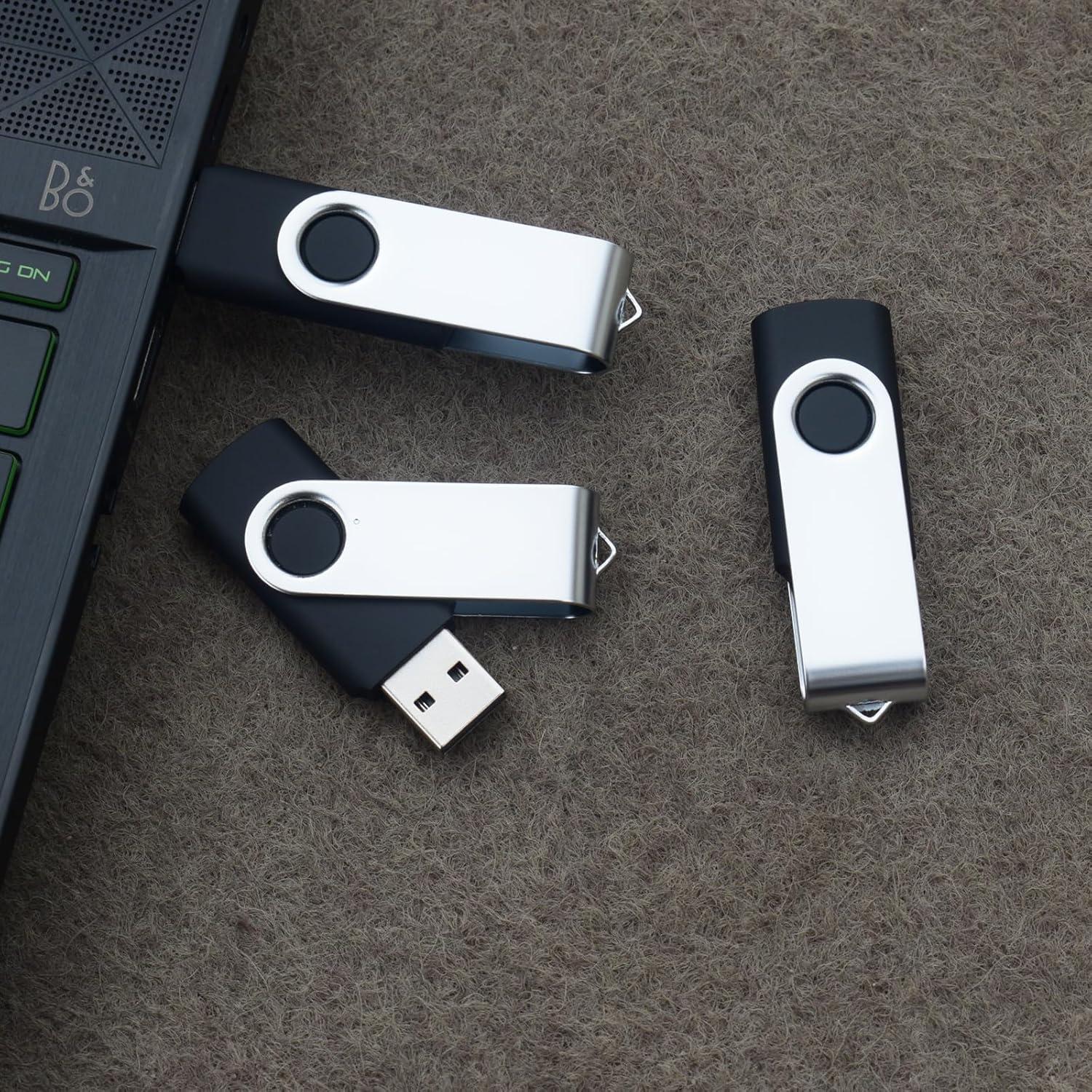 Pendrive USB 8GB MLC Negro - Paquete de 2 Unidades