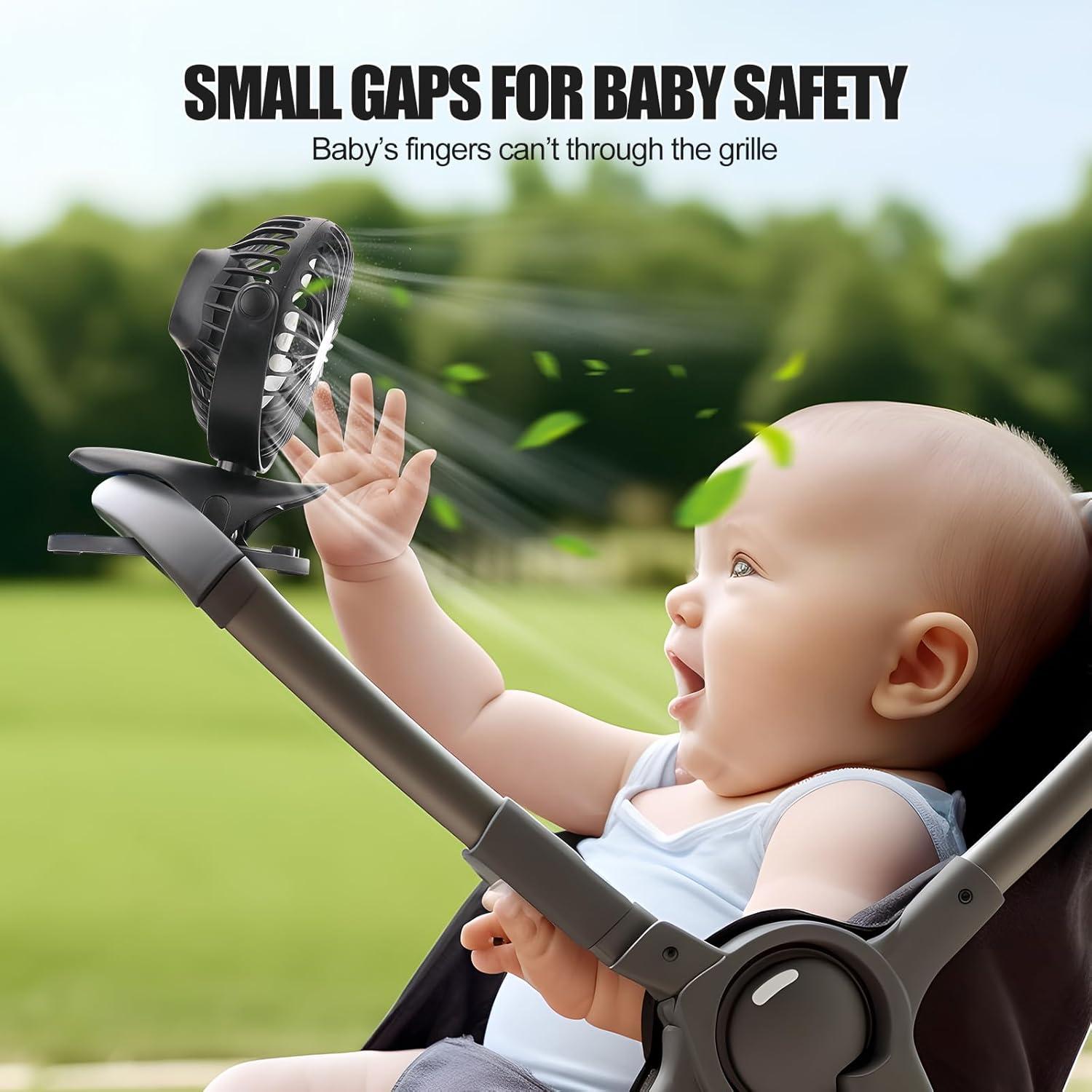 Ventilador Clip Portátil PureHome BlackFanH01 3 Velocidades