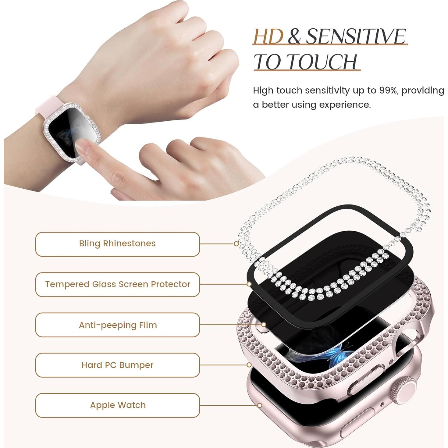 Protector de Pantalla Goton Brillante para Apple Watch 41-46mm