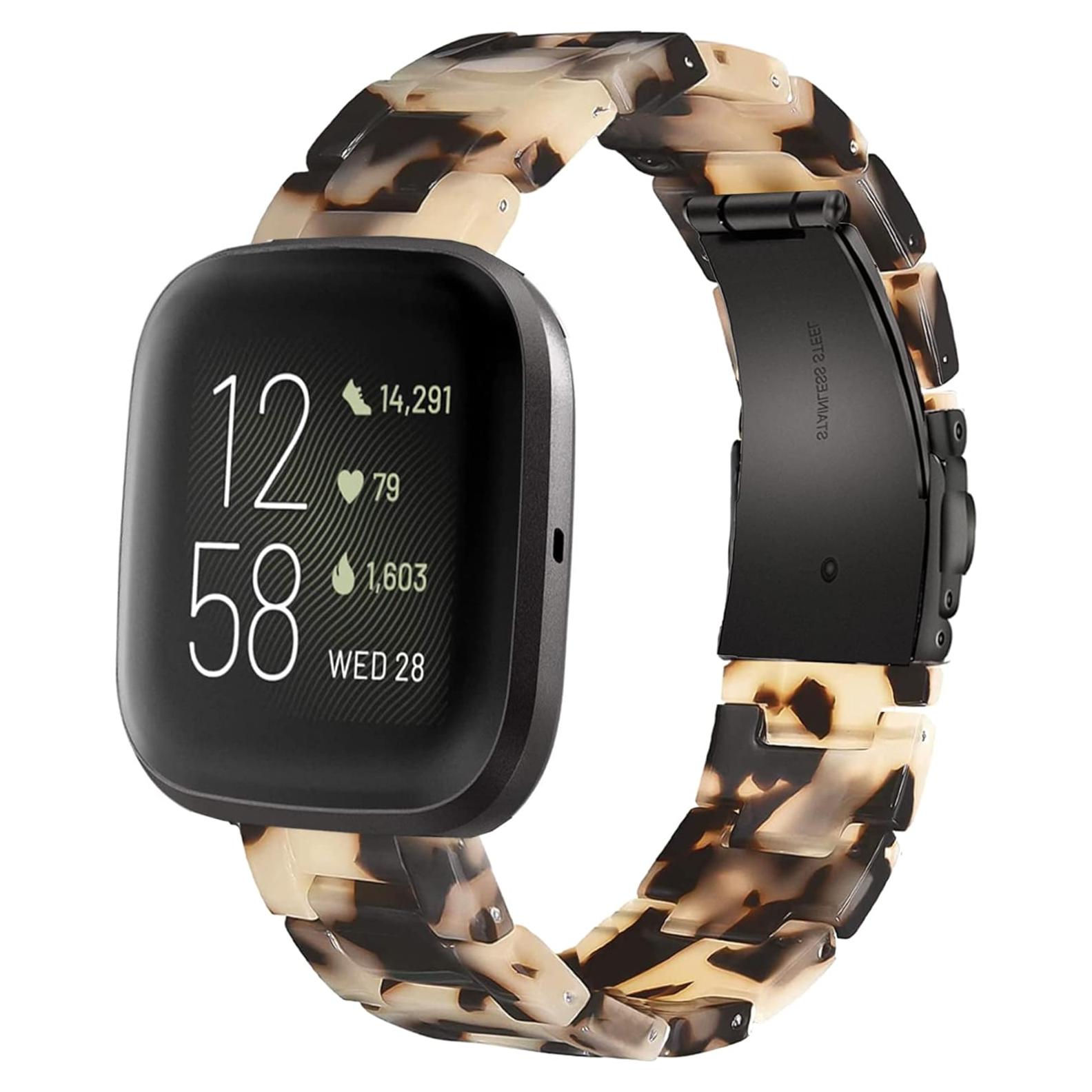 Banda de Reloj Resina AWSMORE para Fitbit Versa 2 - Patrón de Vaca