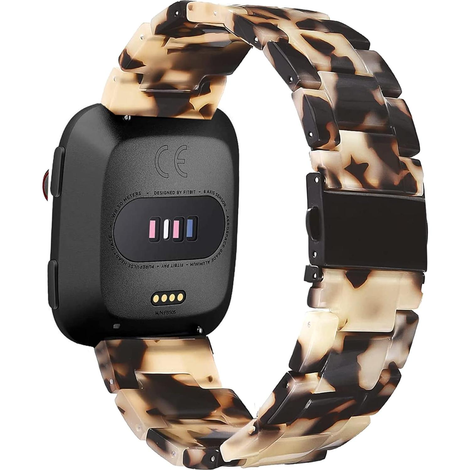 Banda de Reloj Resina AWSMORE para Fitbit Versa 2 - Patrón de Vaca
