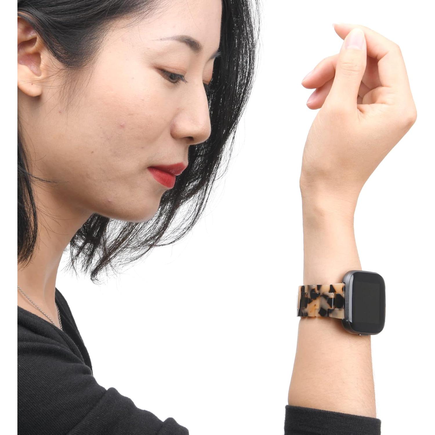 Banda de Reloj Resina AWSMORE para Fitbit Versa 2 - Patrón de Vaca