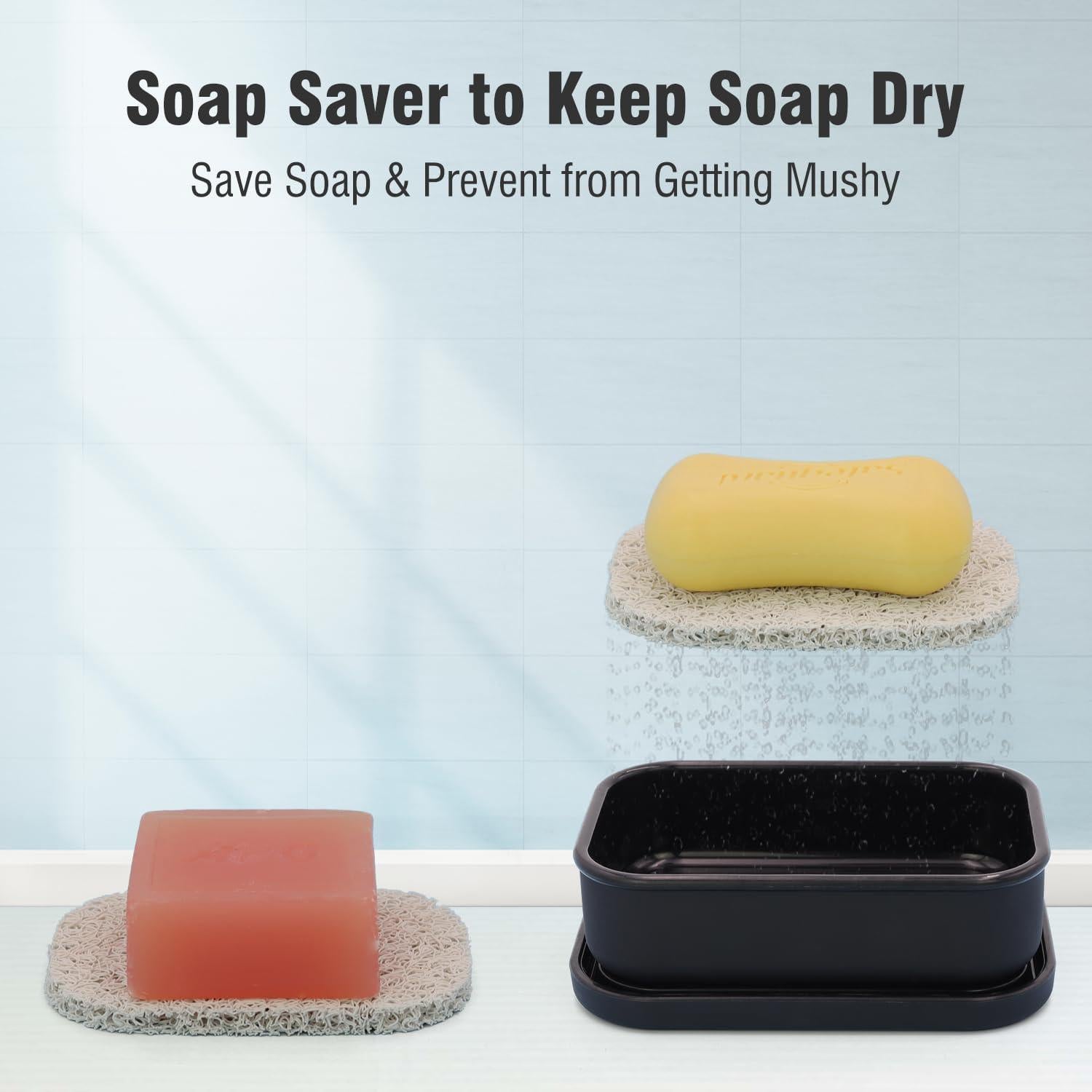 Estuche de Jabón de Viaje AIMAIAIMAI Negro a Prueba de Fugas