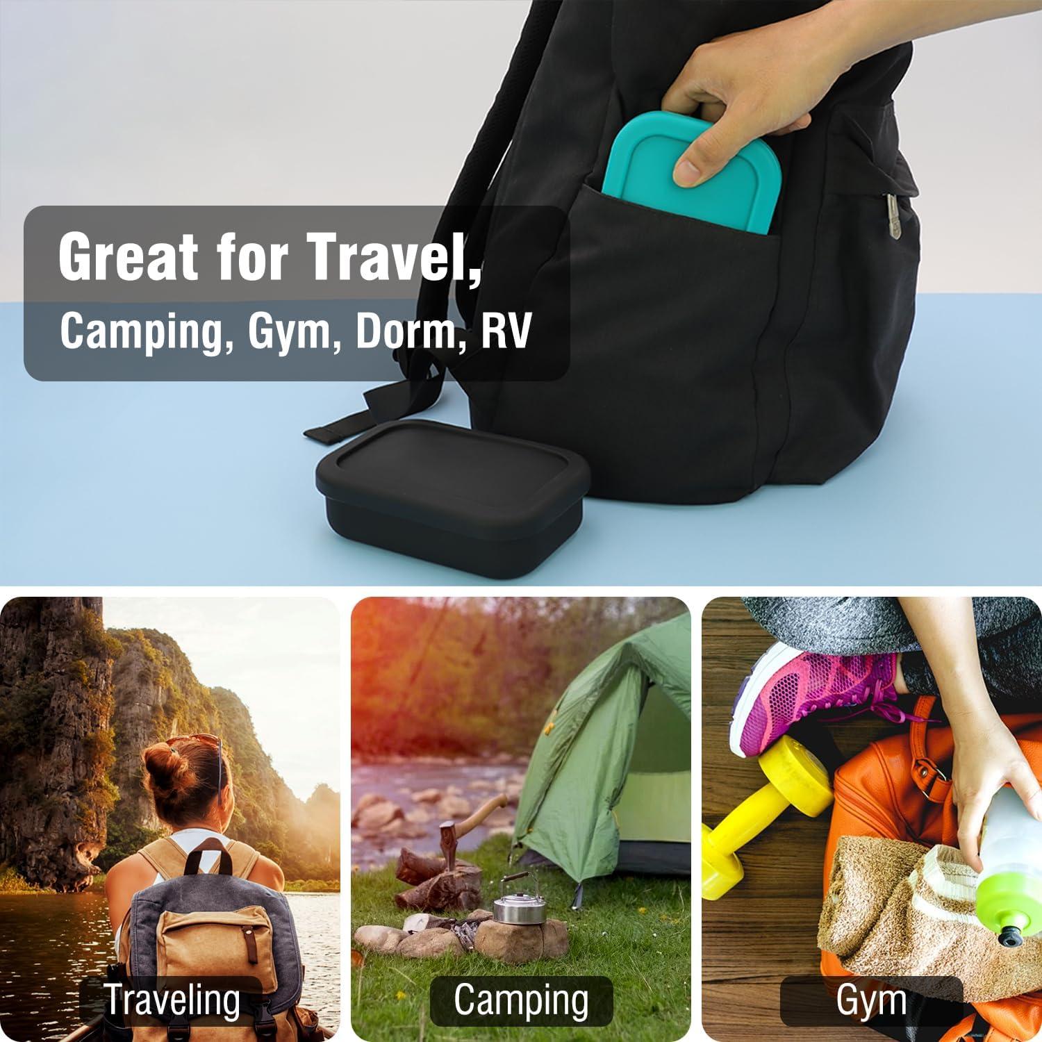 Estuche de Jabón de Viaje AIMAIAIMAI Negro a Prueba de Fugas