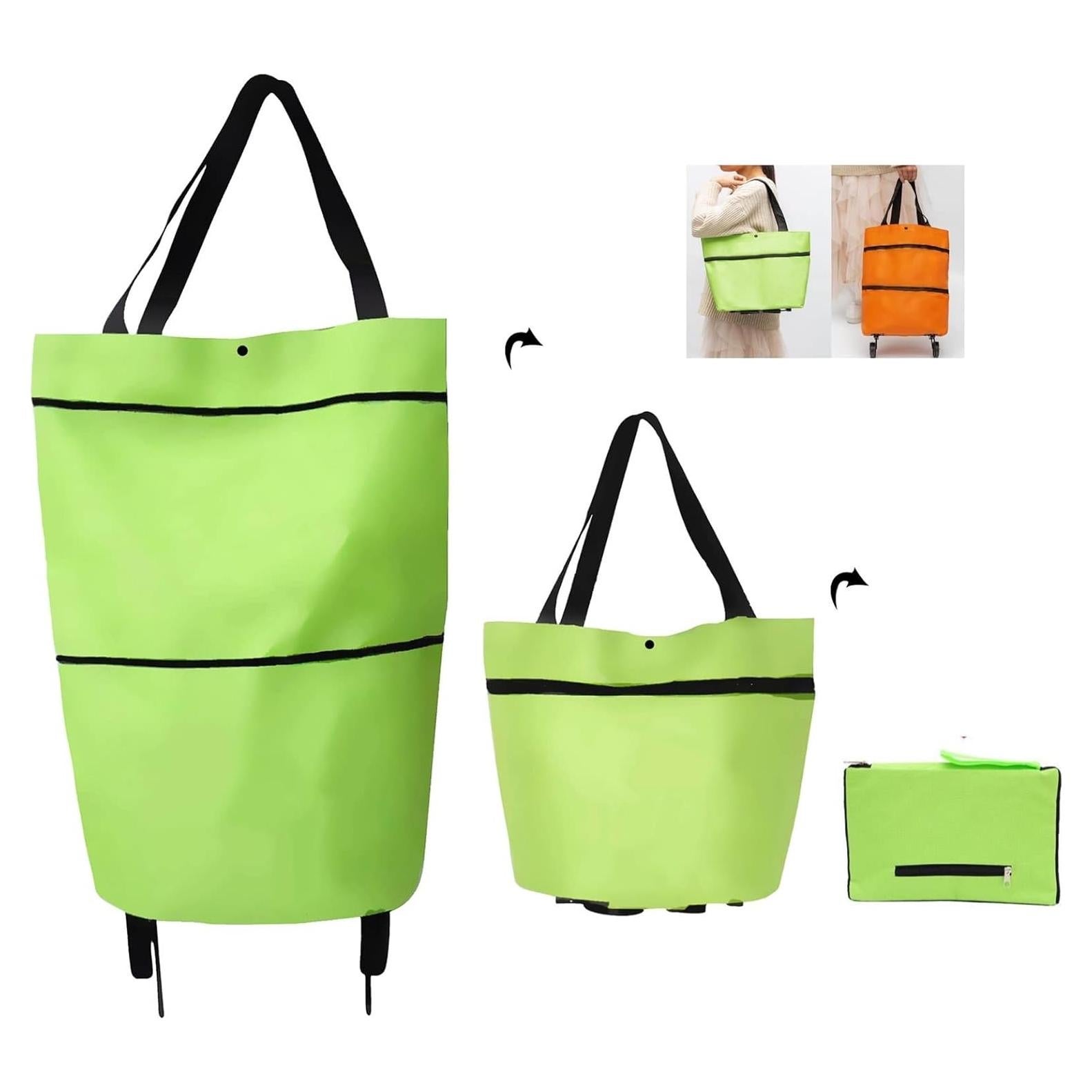 Carrito de Compras Plegable WIMCBLL Verde 30L Impermeable