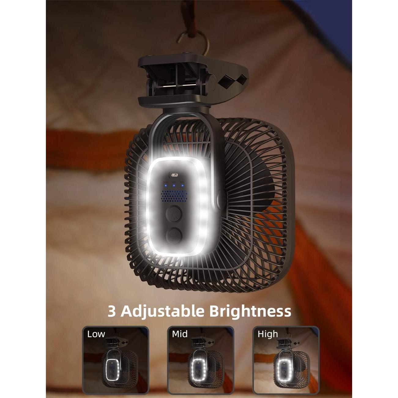 Ventilador Portátil SLENPET 20000mAh 4 Velocidades con Luz