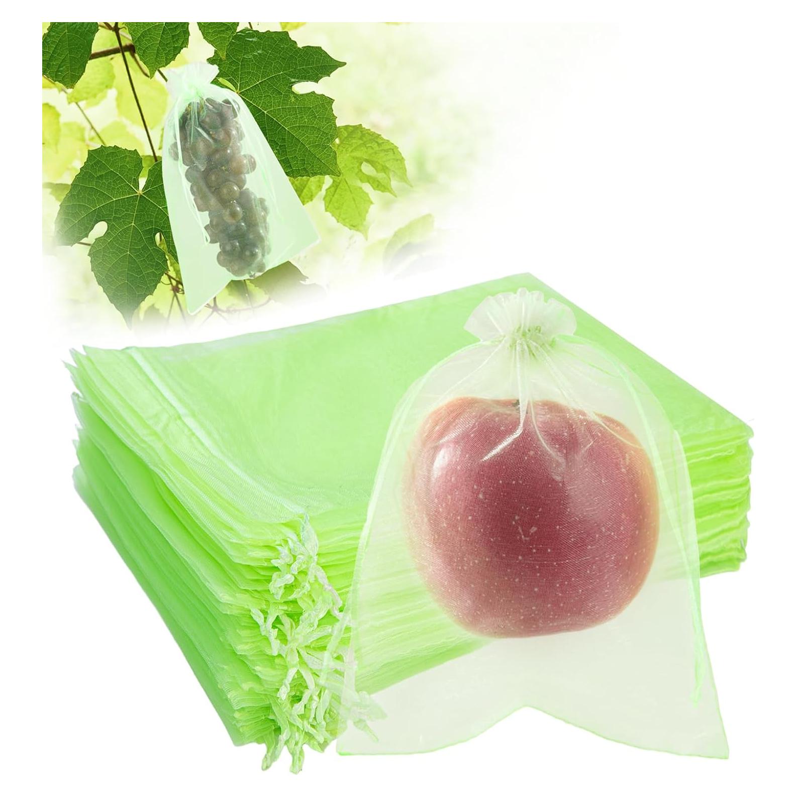 50 Bolsas de Protección para Frutas SmileLucky 15x20 cm Verde